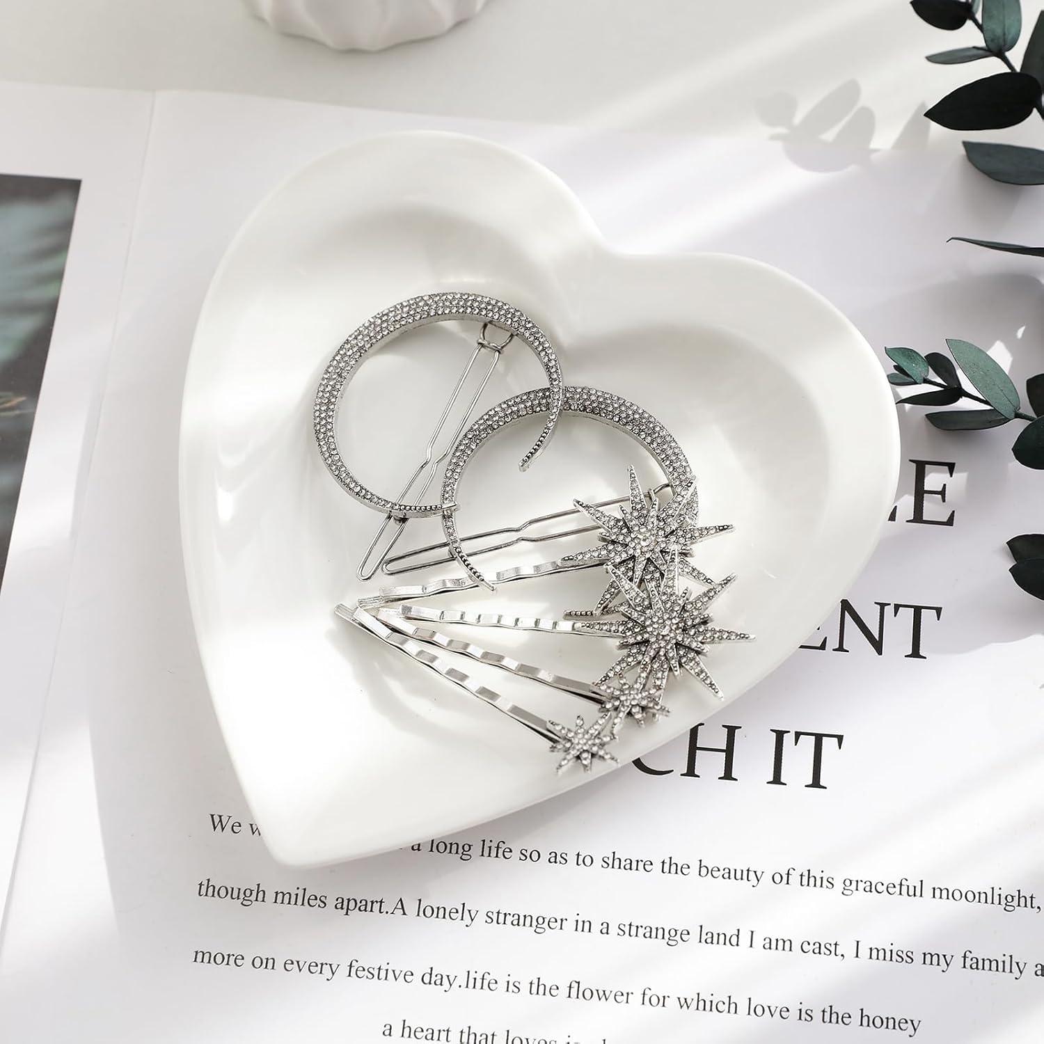 Clips para el Cabello Beaupretty Luna y Estrella Vintage 6 Piezas