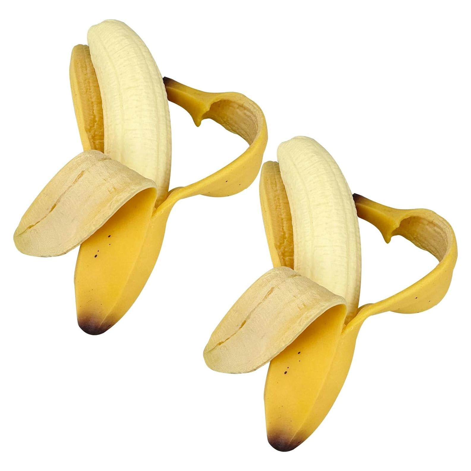 Paquete de 2 Juguetes Antiestrés Plátano Suave Funnysquee