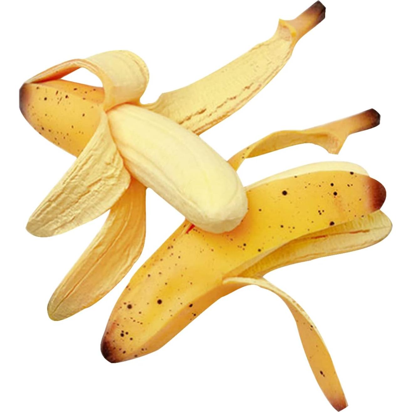 Paquete de 2 Juguetes Antiestrés Plátano Suave Funnysquee