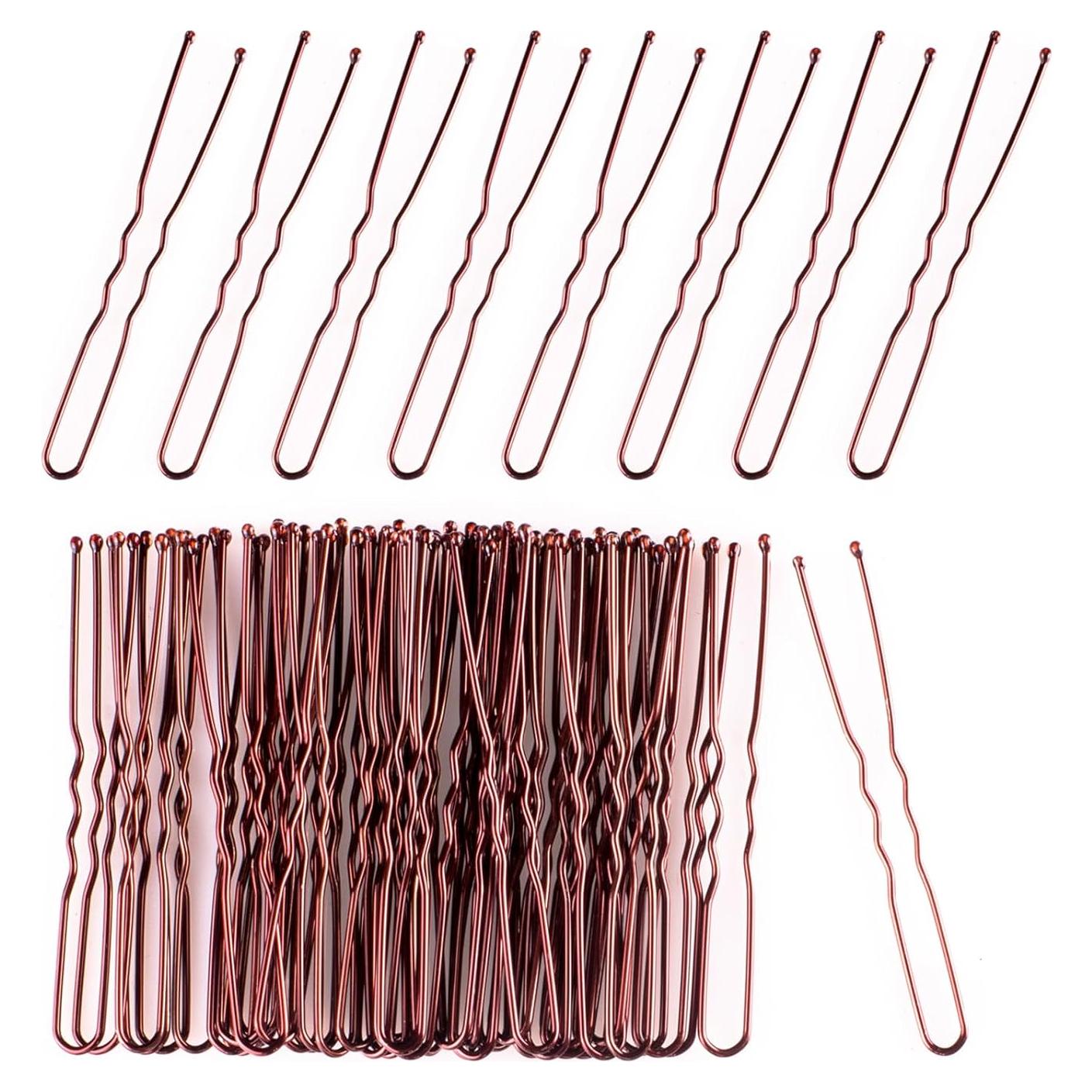 Horquillas de Pelo Marrones FVOLREM 200 PCS 15.24 cm Antideslizantes