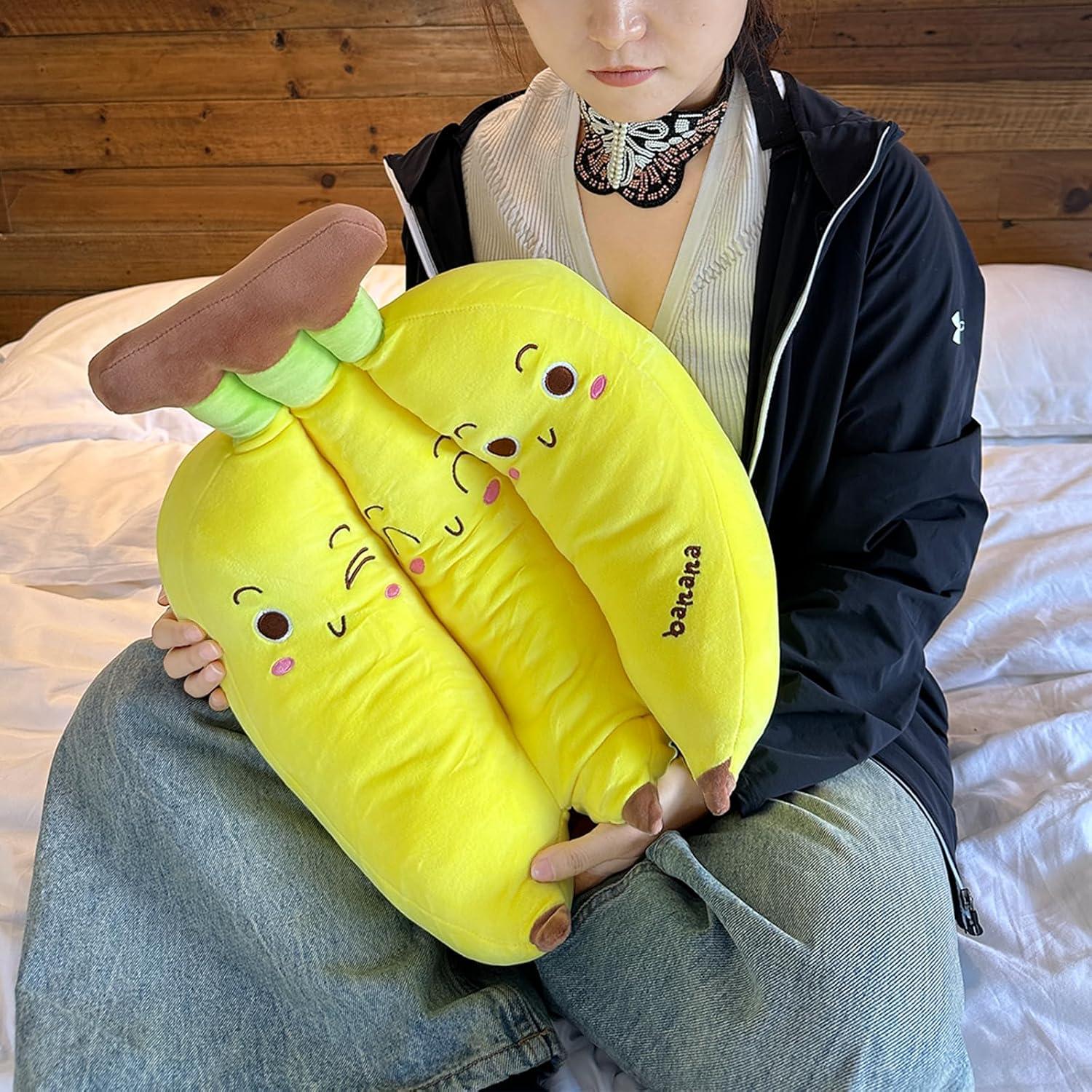 Almohada de Pluche Plátano Hofun4U 43 cm Suave y Lindo