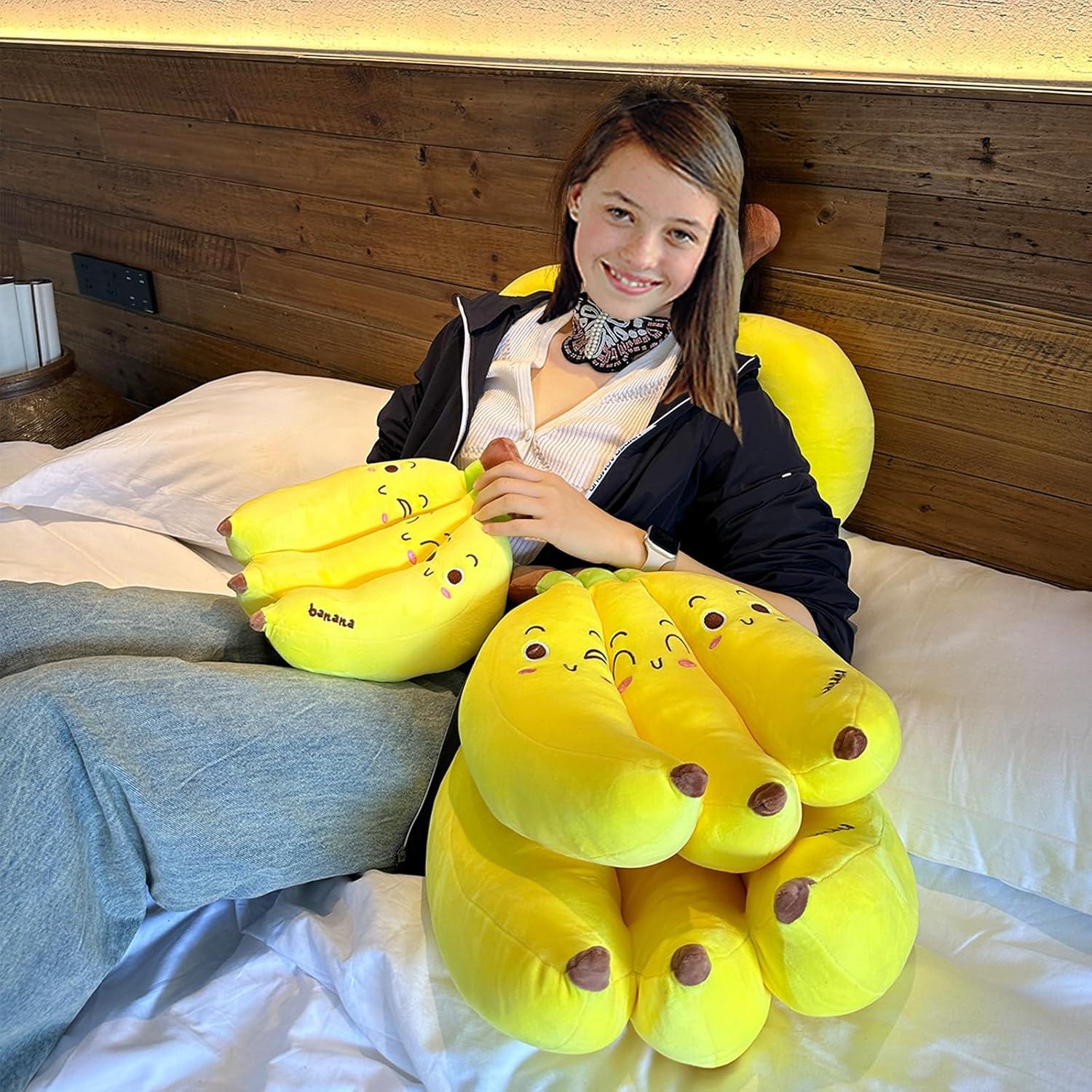 Almohada de Pluche Plátano Hofun4U 43 cm Suave y Lindo