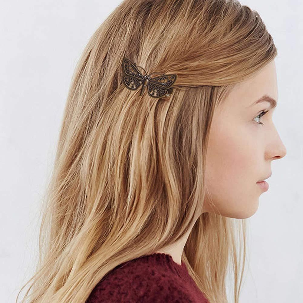 30 Clips de Pelo Decorativos de Metal Bronce Vintage - Globalsupplier