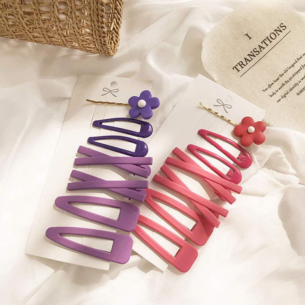 Conjunto 7 Clips para el Cabello Florales Rosa Galepromot