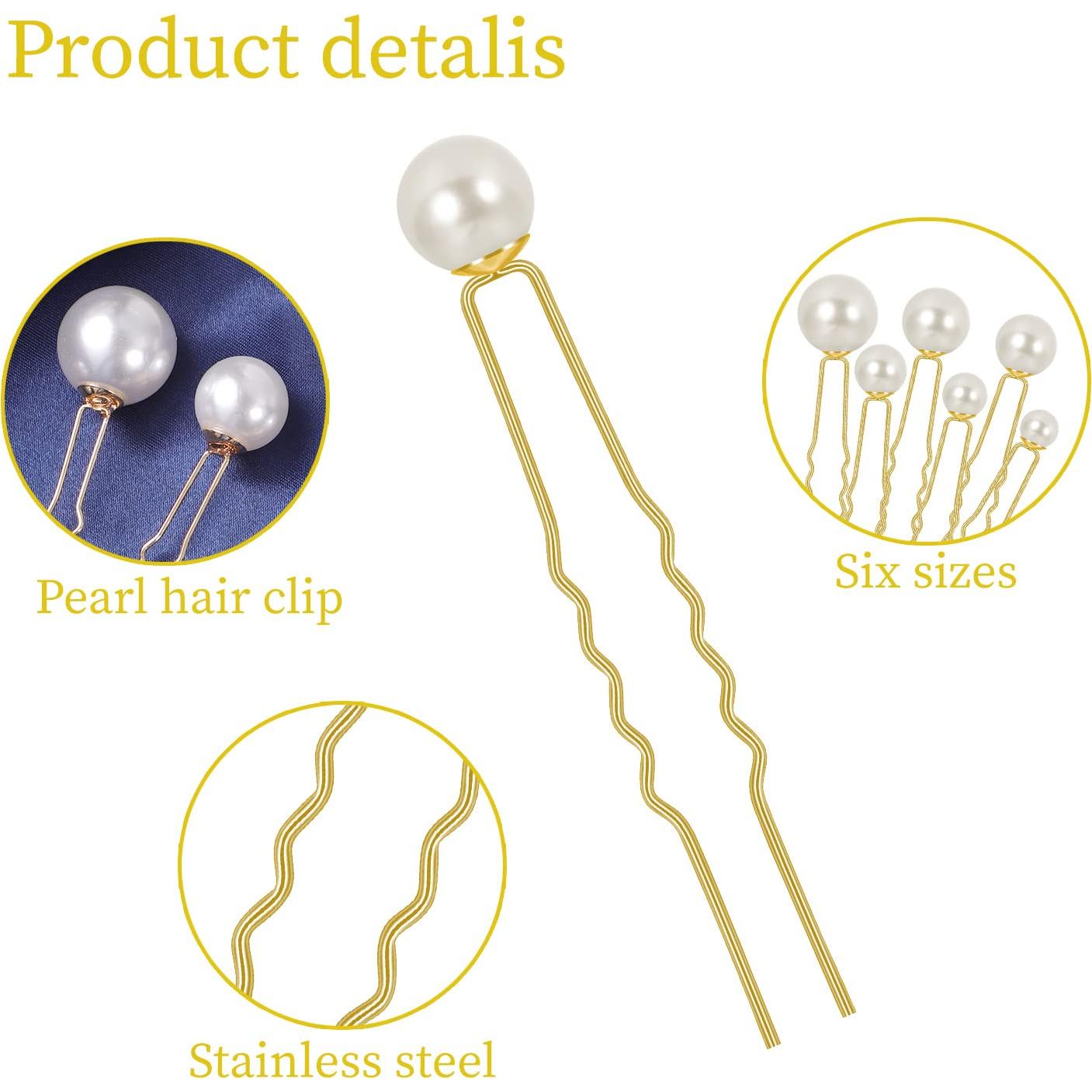 Horquillas de Perlas para el Cabello BESARME - 36 Pcs