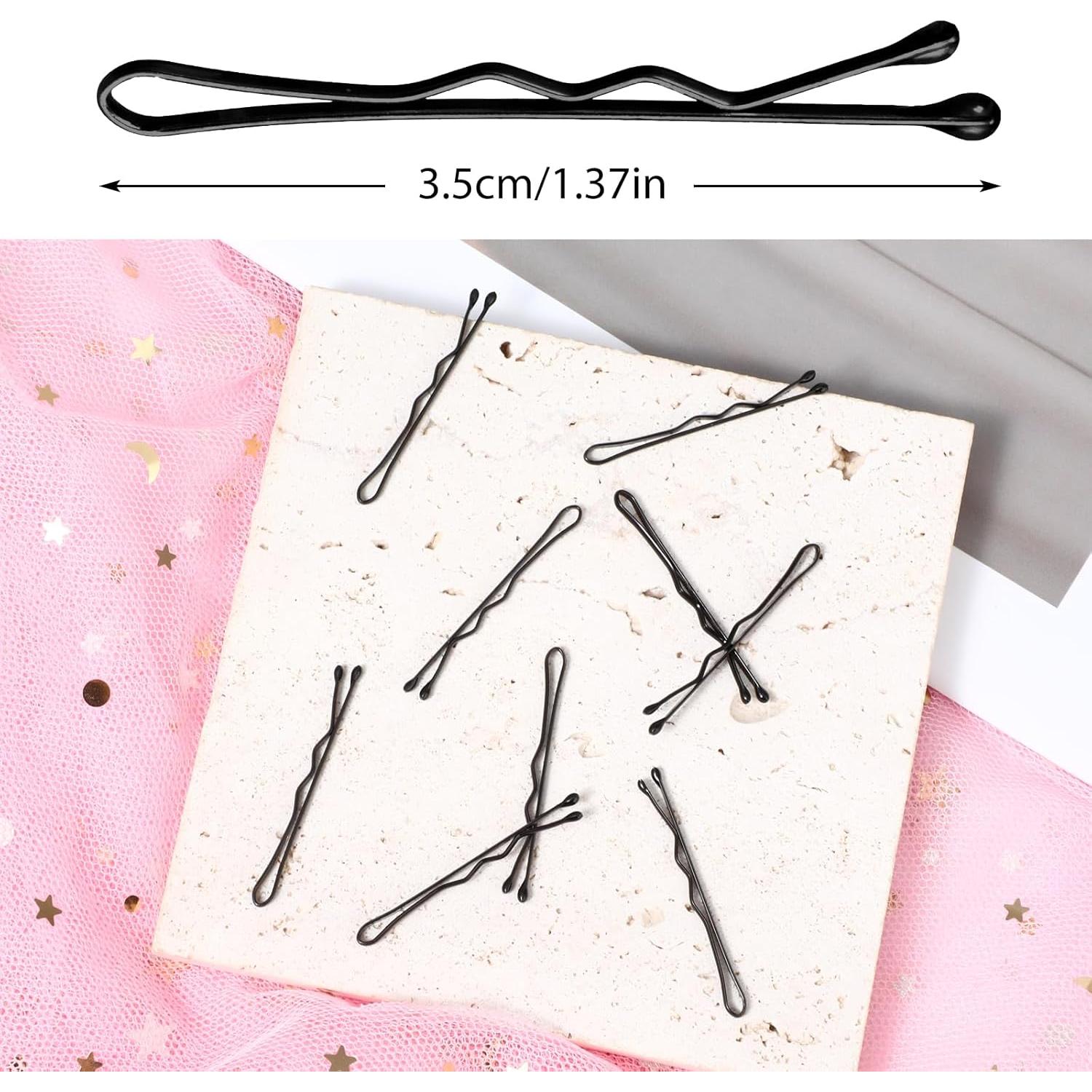 Kit de Mini Pasadores de Pelo GEEHUA 150pcs 3.5cm Negro