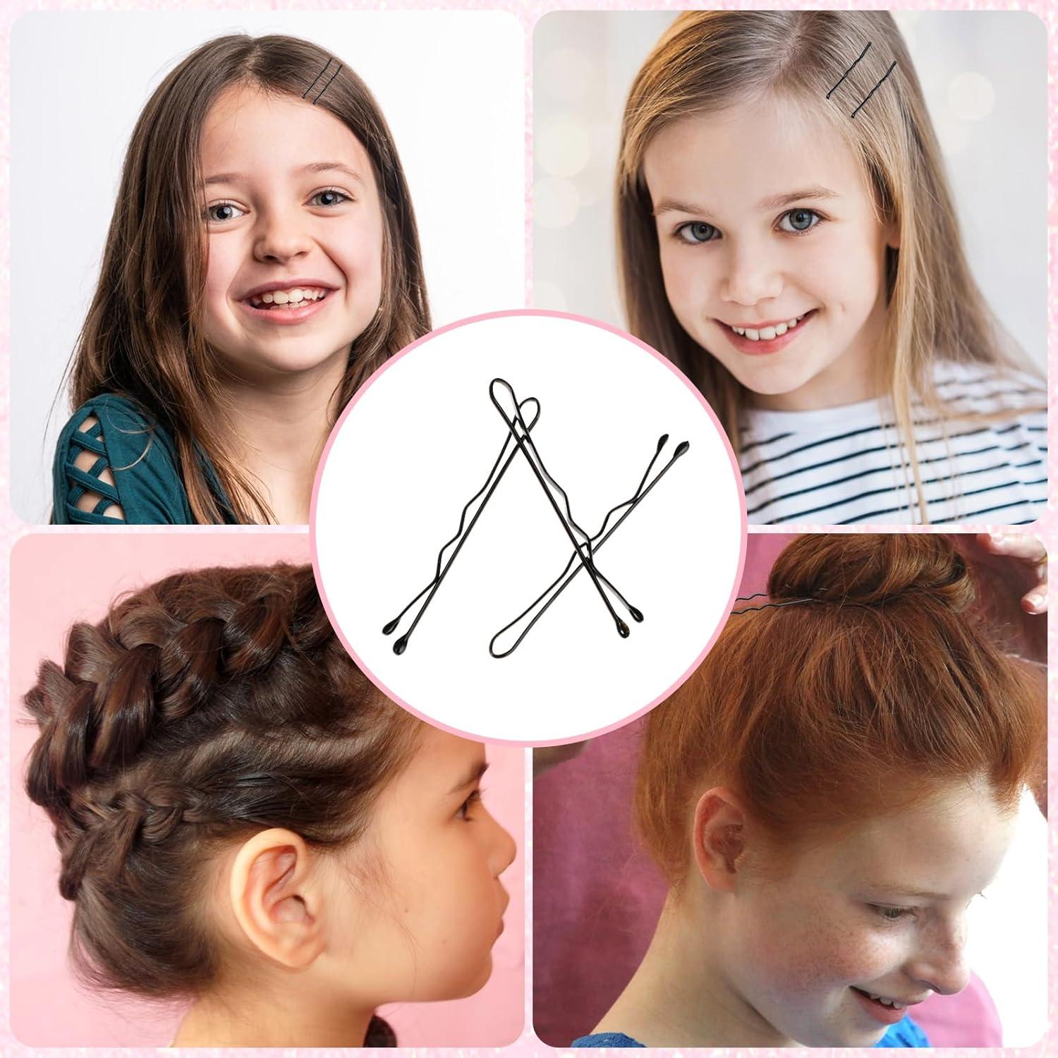 Kit de Mini Pasadores de Pelo GEEHUA 150pcs 3.5cm Negro