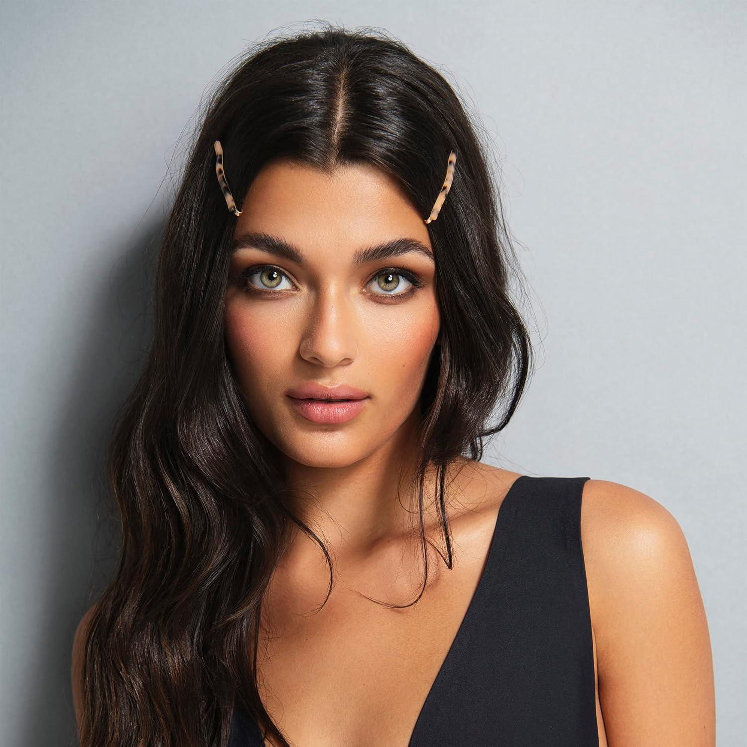 Pasadores de Cabello de Mármol Acetato Multicolor - 4 Unidades