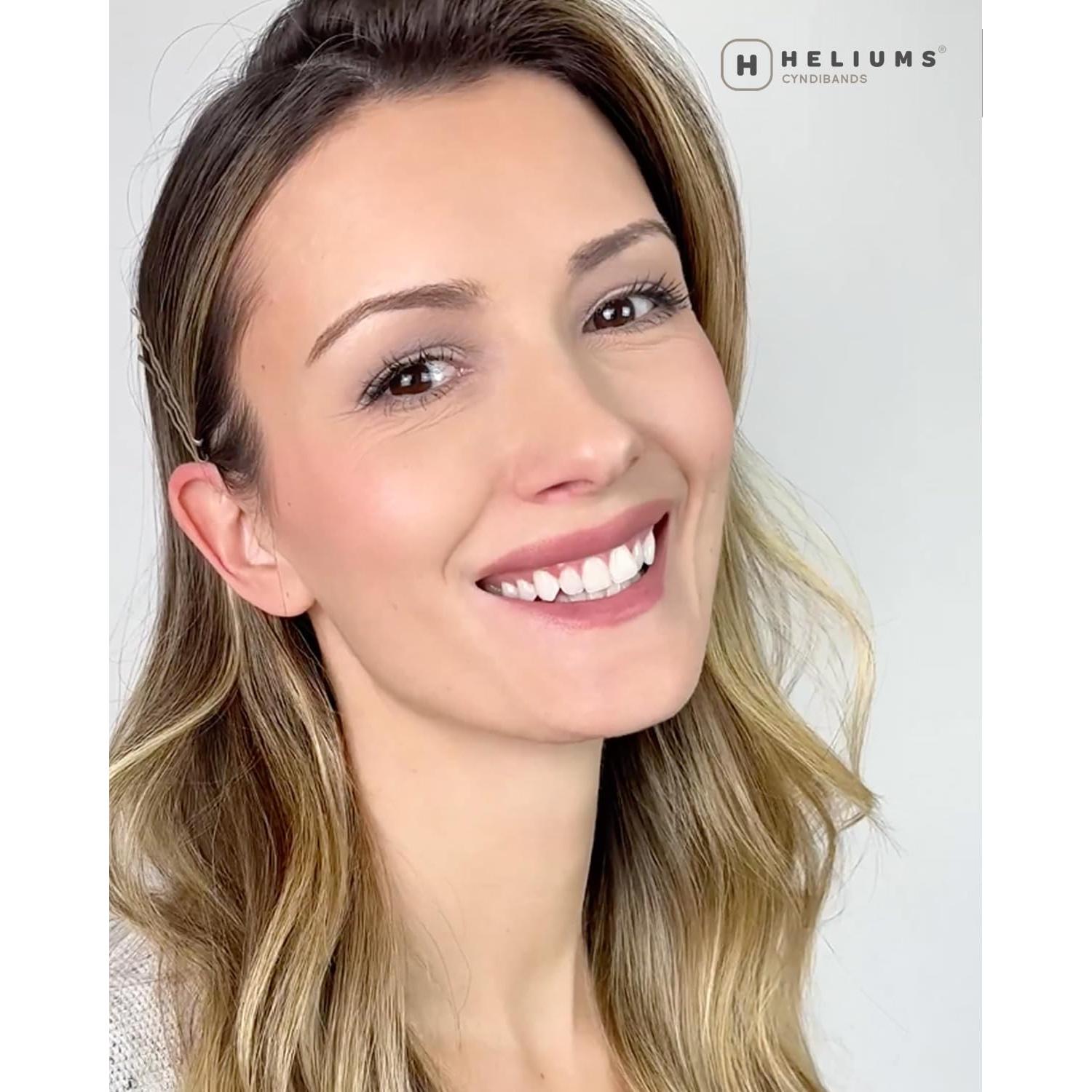 Pinzas de cabello grandes Heliums - Rubio oscuro - 6.35 cm - Paquete de 24