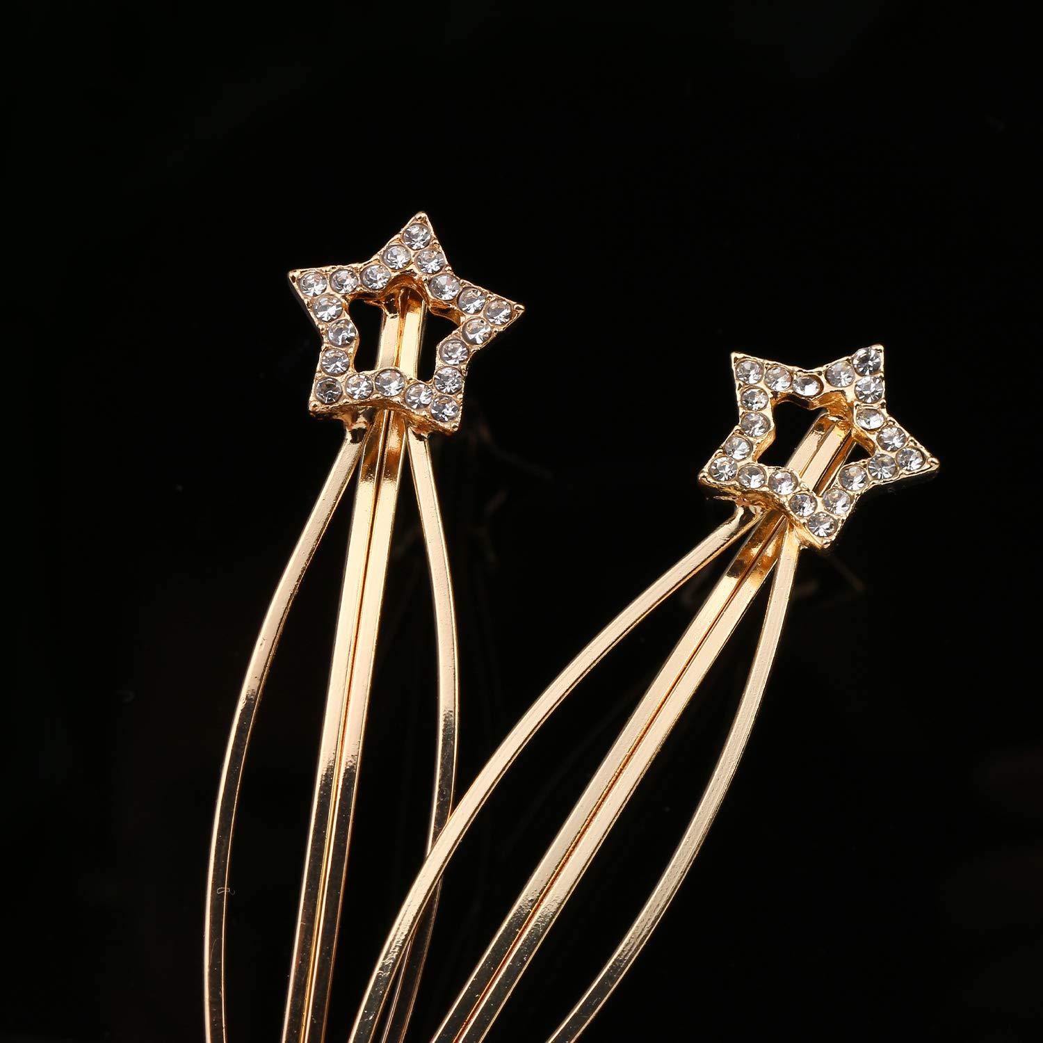 20 Horquillas Elegantes Folansy con Perlas y Rhinestone