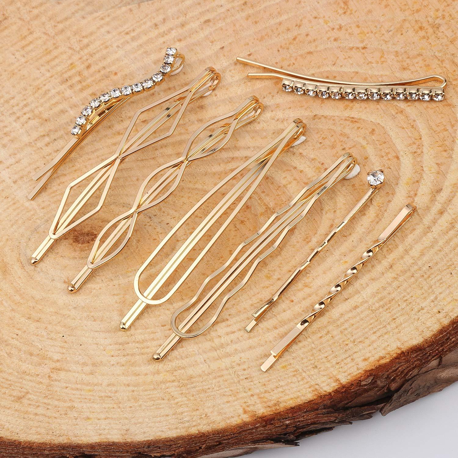 20 Horquillas Elegantes Folansy con Perlas y Rhinestone