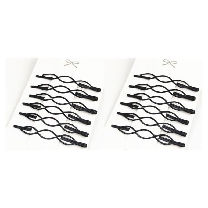 Set de 12 Pinzas de Pelo Vintage Negras Labriciyon - Clips BB