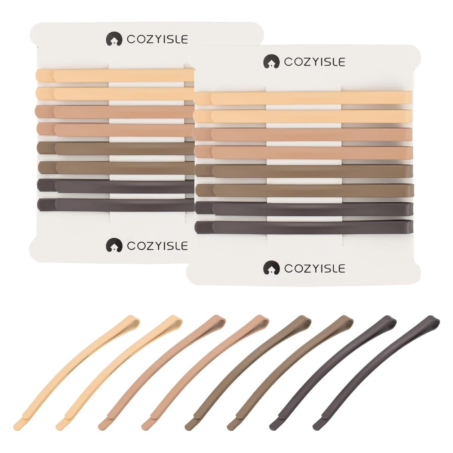 Set de 16 Clips de Cabello COZYISLE en Marrón Pastel