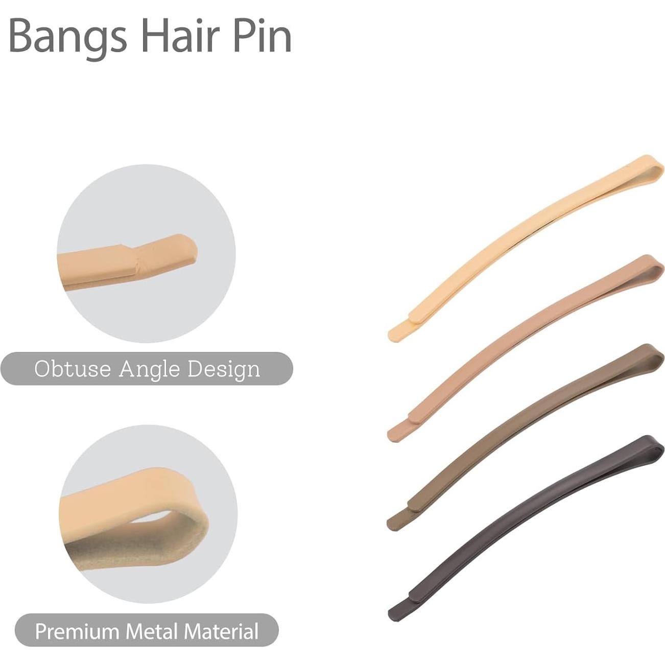 Set de 16 Clips de Cabello COZYISLE en Marrón Pastel