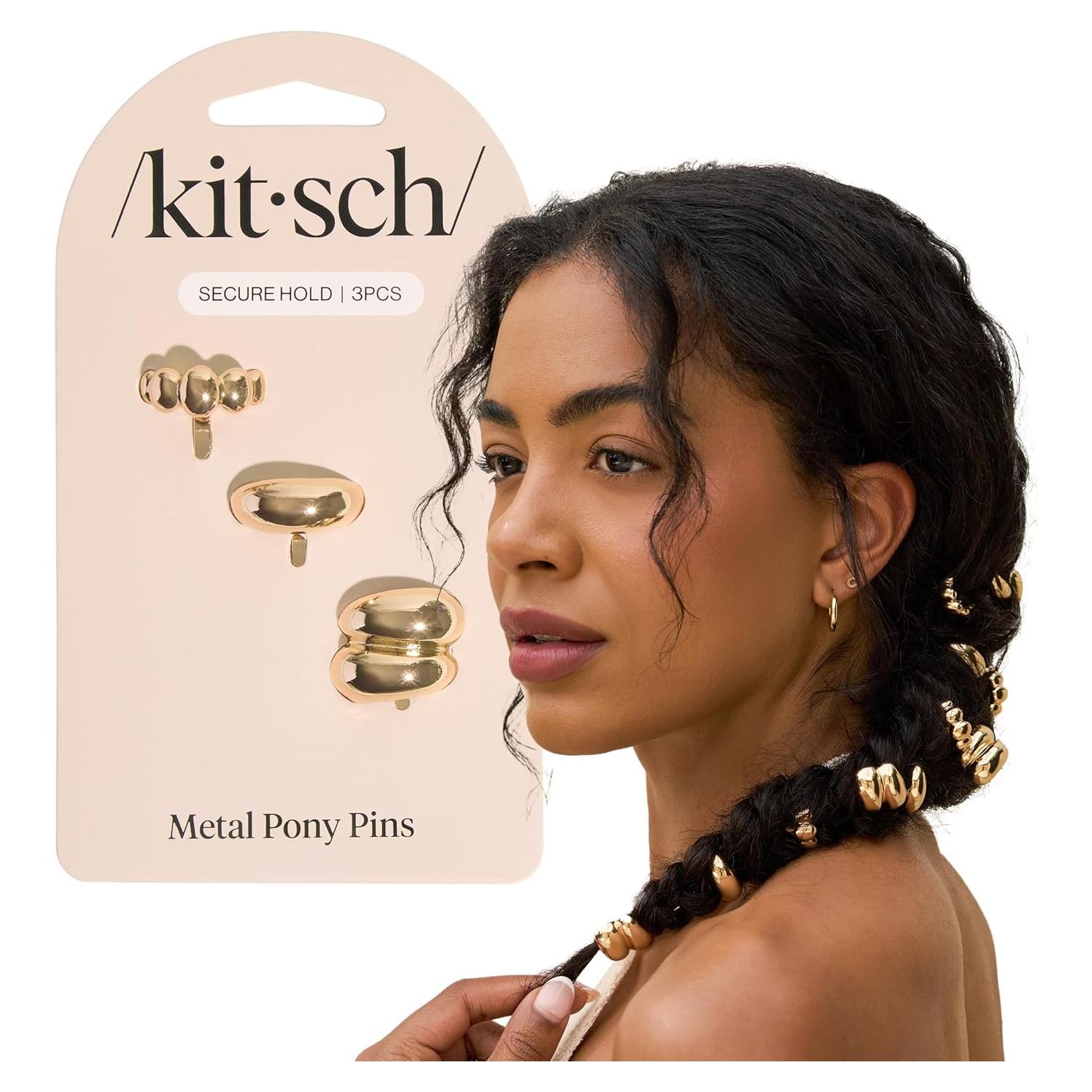 Pasadores de cabello Kitsch Gold - Set de 3 piezas doradas