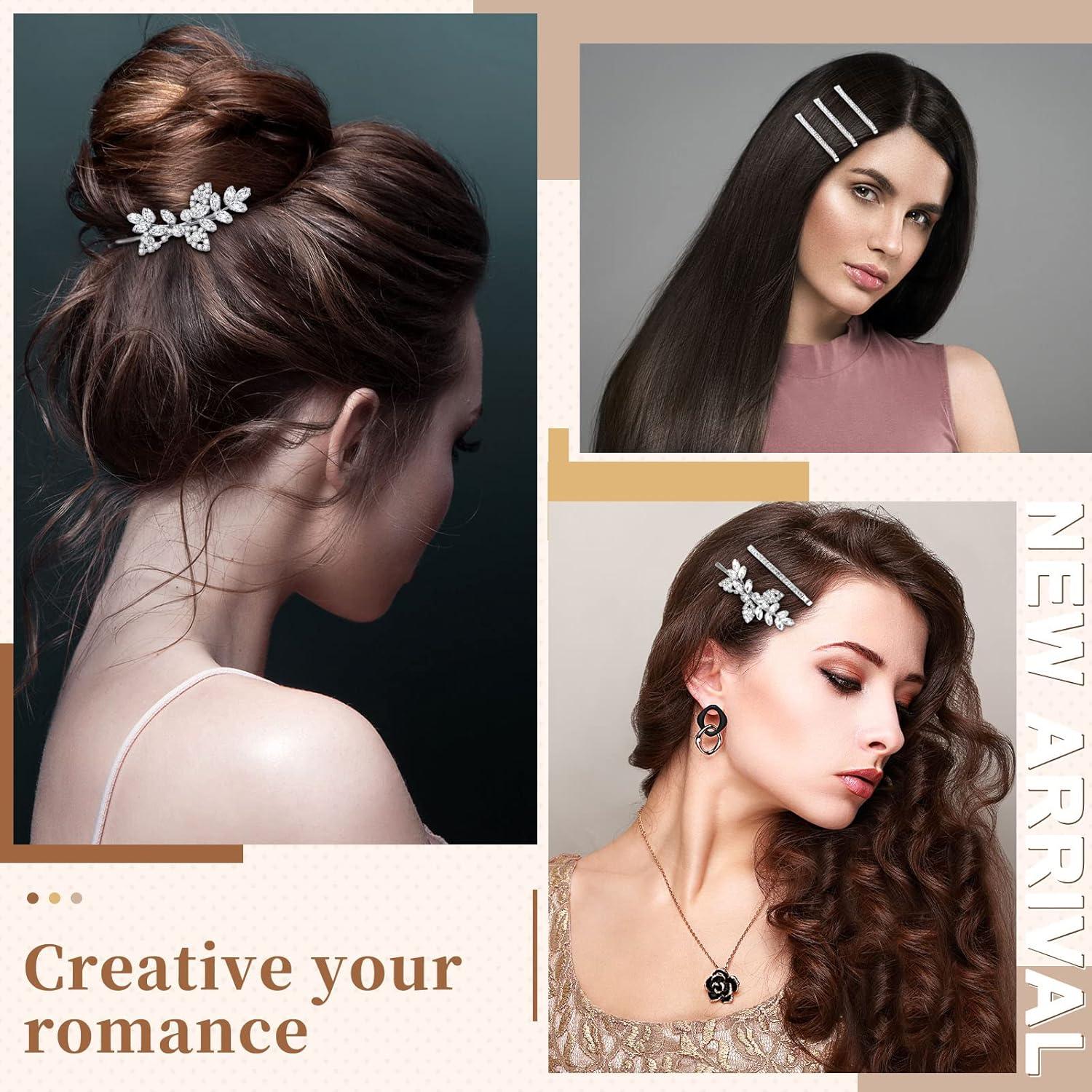 Clips de Pelo Elegantes Janinka 10 Piezas con Rhinestones