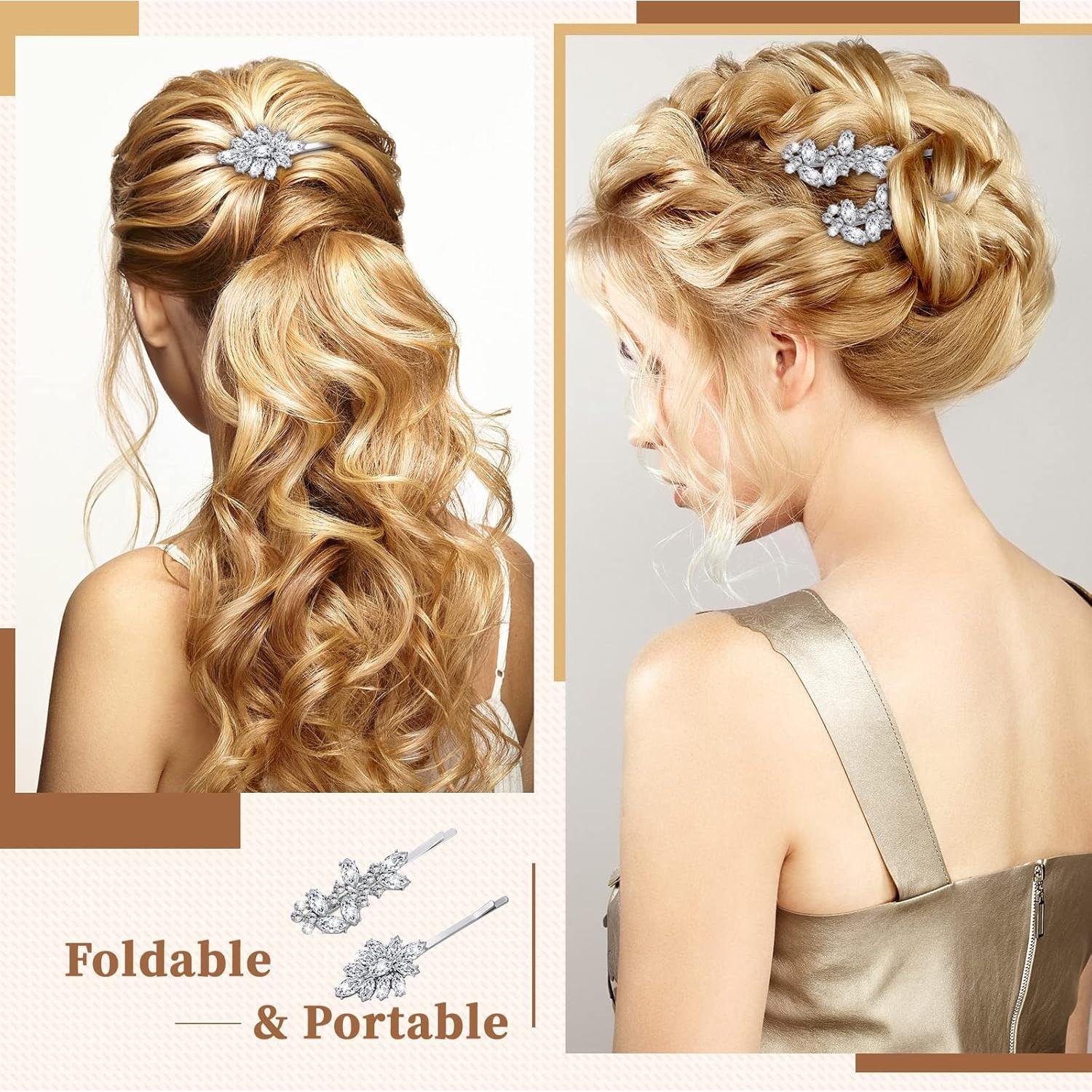 Clips de Pelo Elegantes Janinka 10 Piezas con Rhinestones