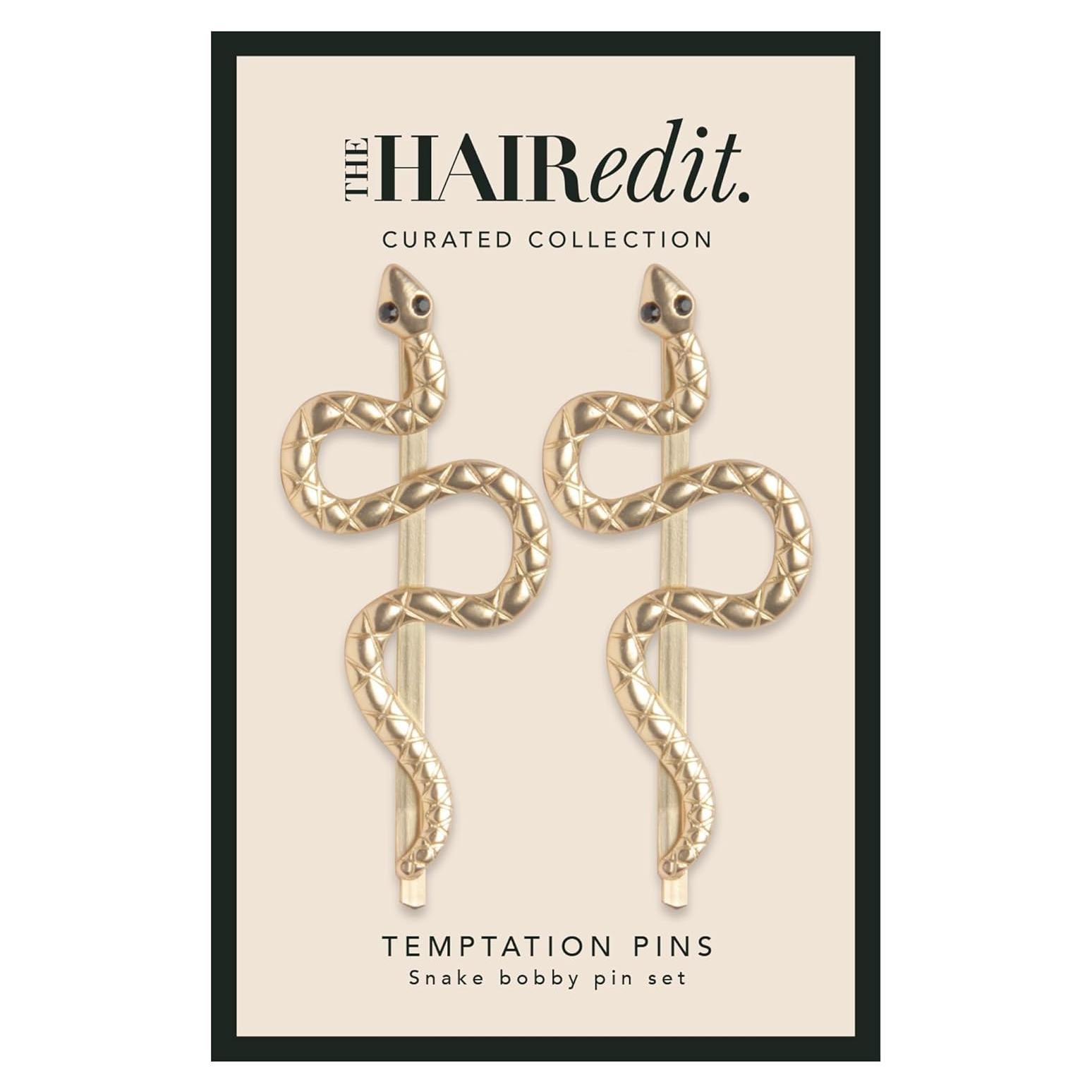 Pasadores de Pelo Temptation - Clips Decorativos Serpiente Dorados