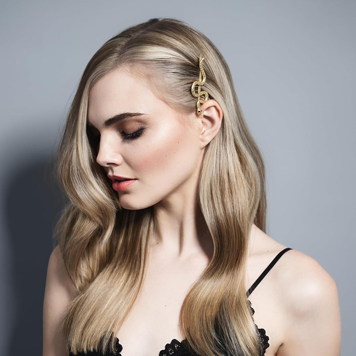 Pasadores de Pelo Temptation - Clips Decorativos Serpiente Dorados