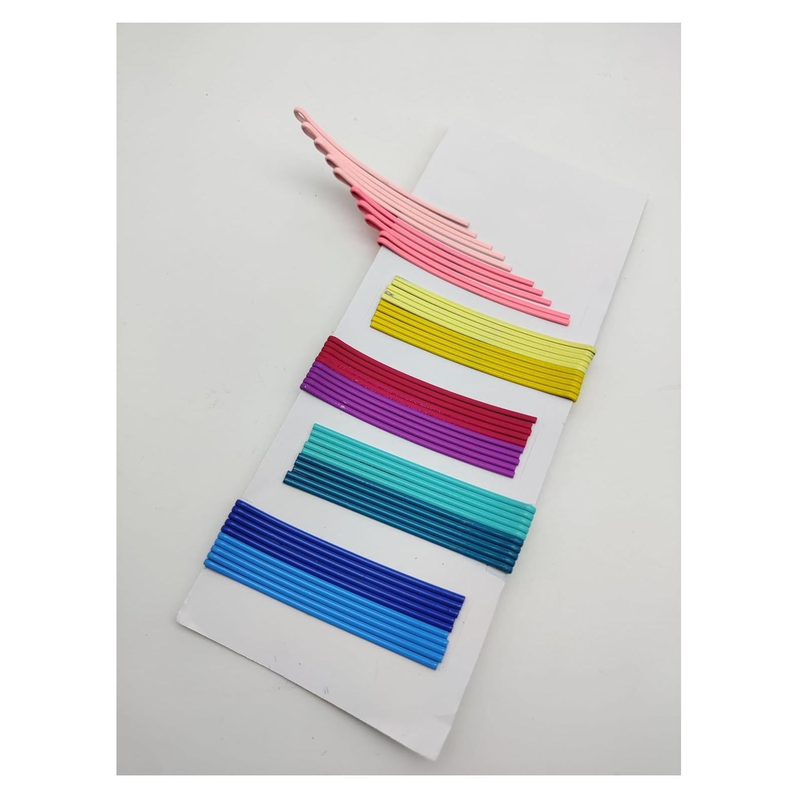 Pinzas de Cabello Multicolor Purple Mart - 50 Unidades