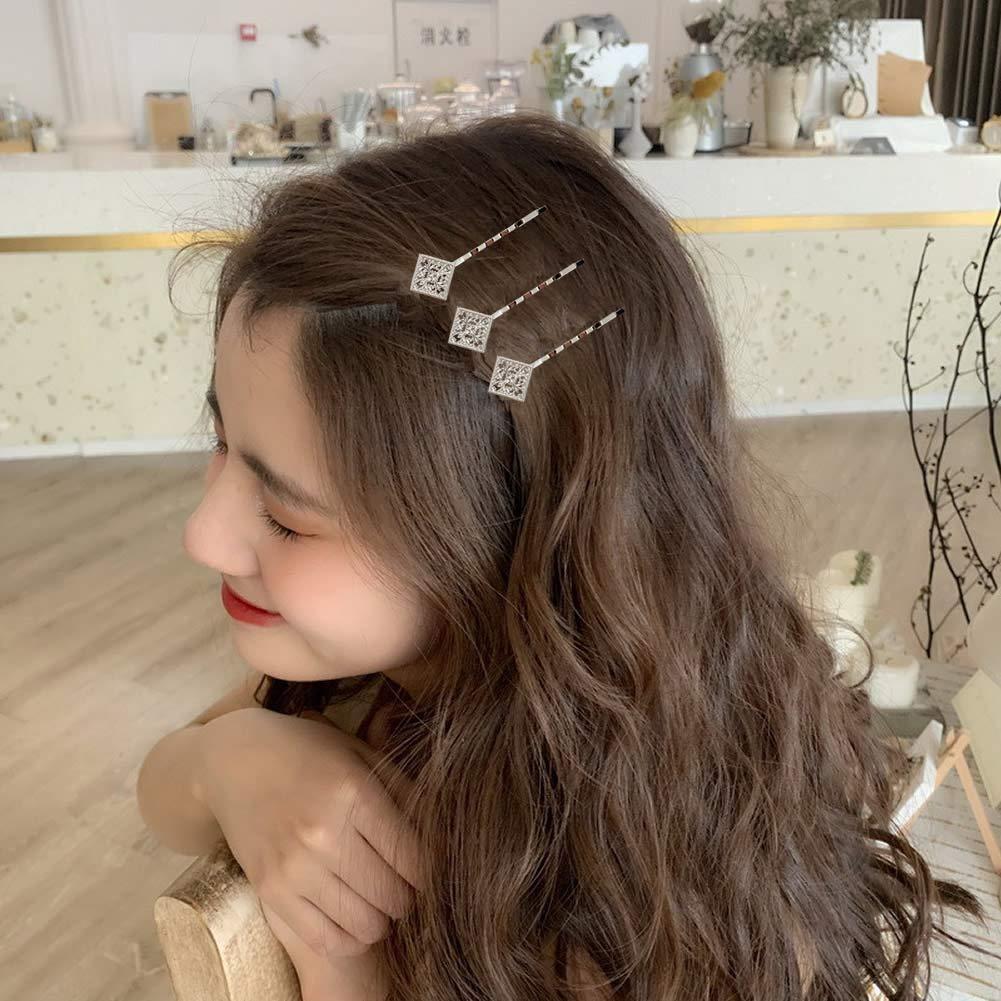 Paquete de 30 Clips de Pelo Retro Vintage Metal Plateado