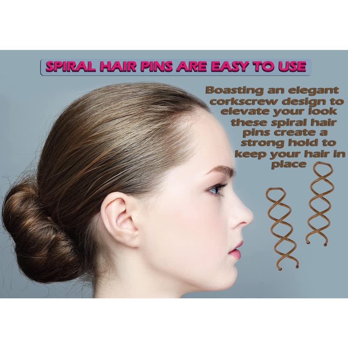 Pinzas de Cabello en Espiral Mini Skater Set de 20 Marrón