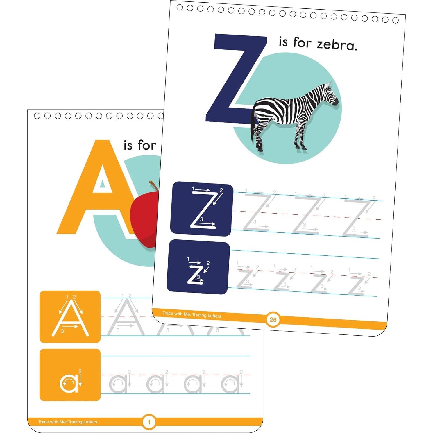 Carson Dellosa Trace With Me Letter Tracing Books for Kids Ages 3-5, Dry Erase Preschool Workbook, Learn to Write the Alphabet With Wipe Clean Handwriting Practice