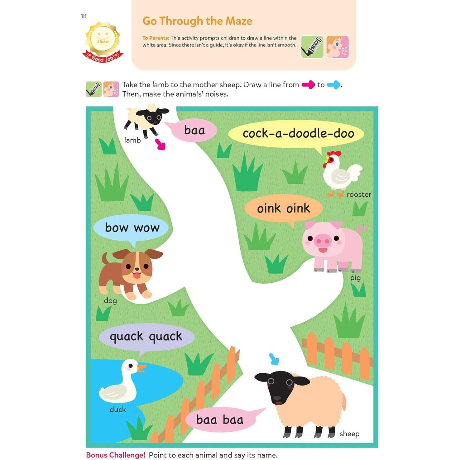 Play Smart Skill Builders: Challenging - Age 2-3: Pre-K Activity Workbook : Learn essential first skills: Tracing, Maze, Shapes, Numbers, Letters: 90+ Stickers: Wipe-Clean Activity-Board