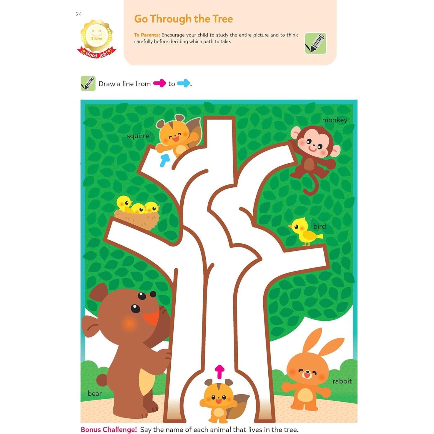 Play Smart Skill Builders: Challenging - Age 2-3: Pre-K Activity Workbook : Learn essential first skills: Tracing, Maze, Shapes, Numbers, Letters: 90+ Stickers: Wipe-Clean Activity-Board