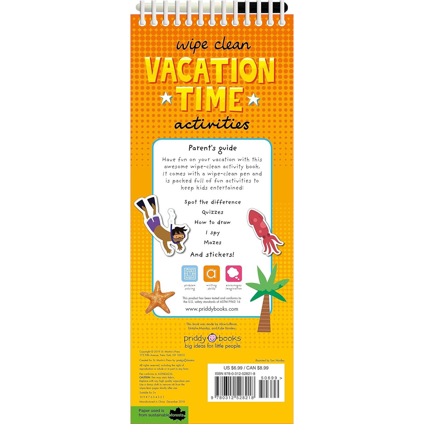 Wipe Clean Activities: Vacation Time (Wipe Clean Activity Books)