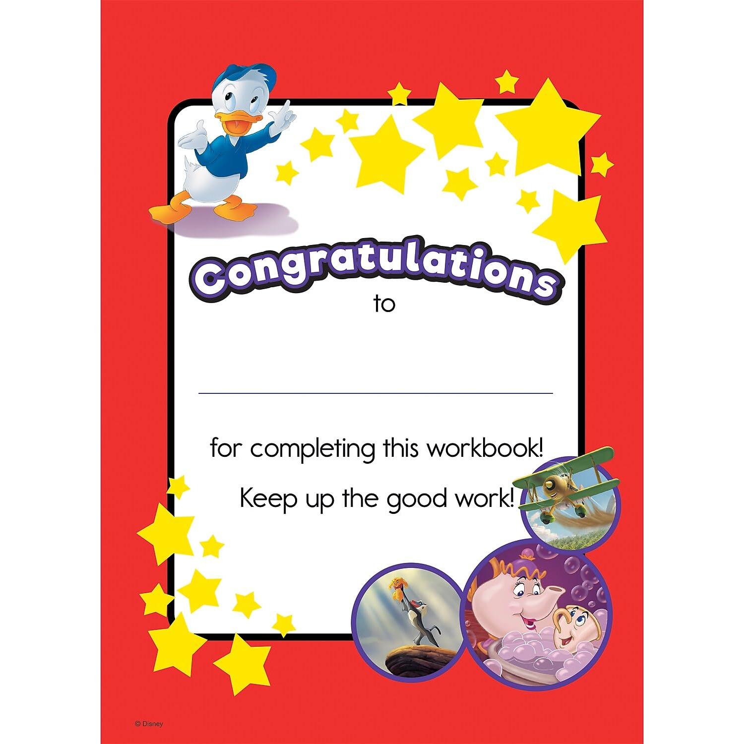 Disney Learning Magical Adventures in Kindergarten Workbooks, Math, Letter Recogntion, Reading Comprehension and Handwriting Practice, Lion King, Rapunzel, Mickey Mouse and Cars Kindergarten Workbooks