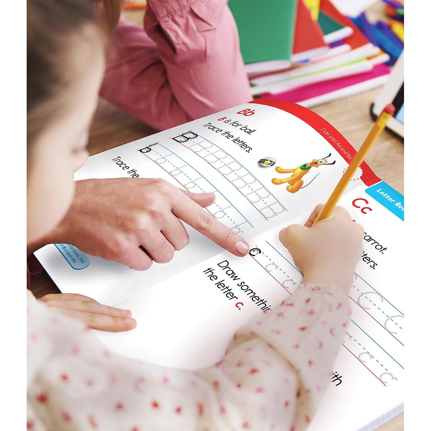 Disney Learning Magical Adventures in Kindergarten Workbooks, Math, Letter Recogntion, Reading Comprehension and Handwriting Practice, Lion King, Rapunzel, Mickey Mouse and Cars Kindergarten Workbooks