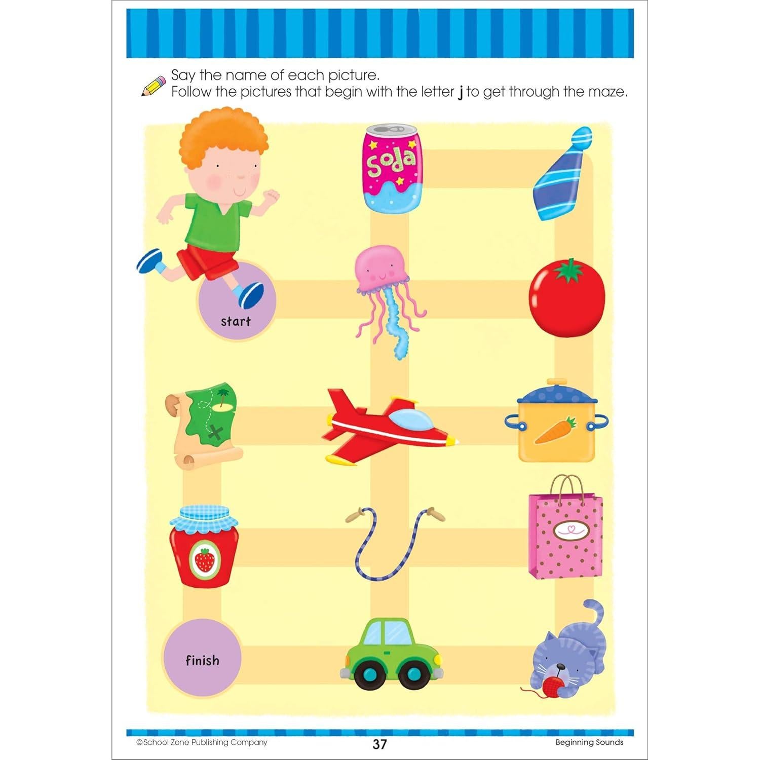 School Zone - Preschool Fold-Out Fun! Write & Reuse Workbook - 240 Pages, Ages 3 to 5, Wipe-Clean Activities, Tracing Letters & Numbers, Colors, Shapes, Counting, Early Math, Stickers, and More