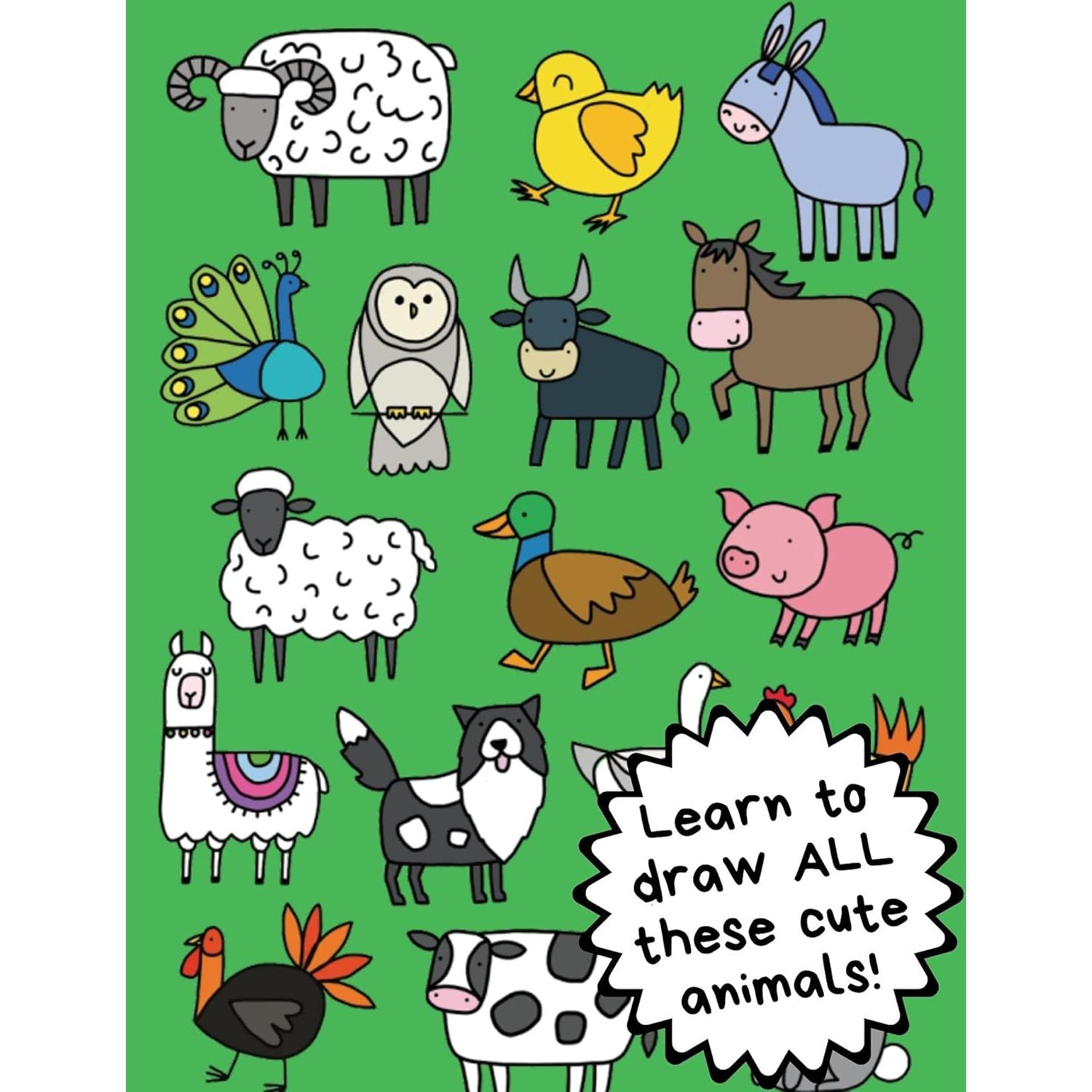 My First Learn-To-Draw: Farm Animals: Coloring Book for Toddlers with 25 Wipe Clean Activities and Marker (My First Wipe Clean How-To-Draw)