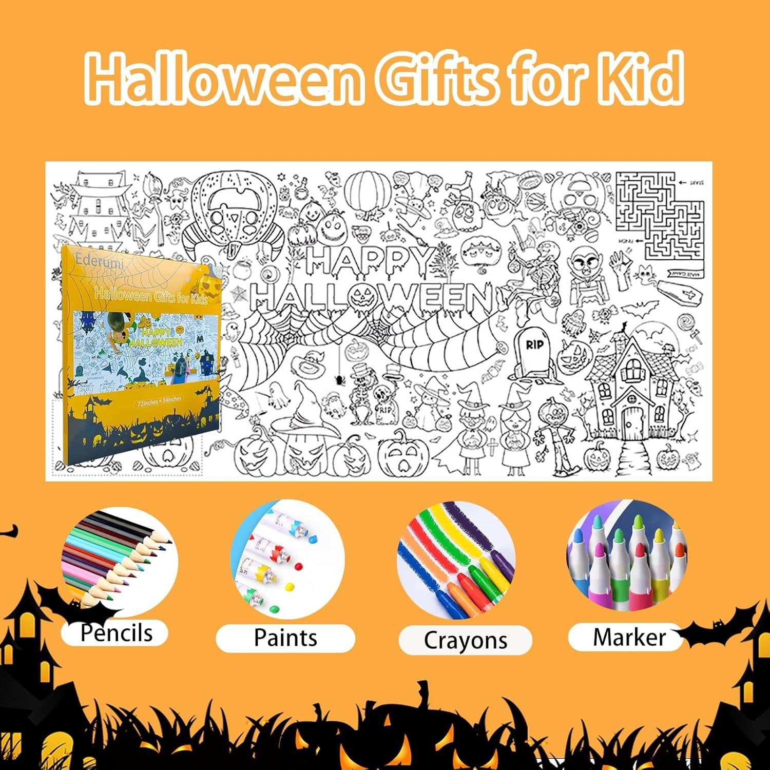 Mantel para Colorear Halloween Ederumi 182.88x86.36 cm