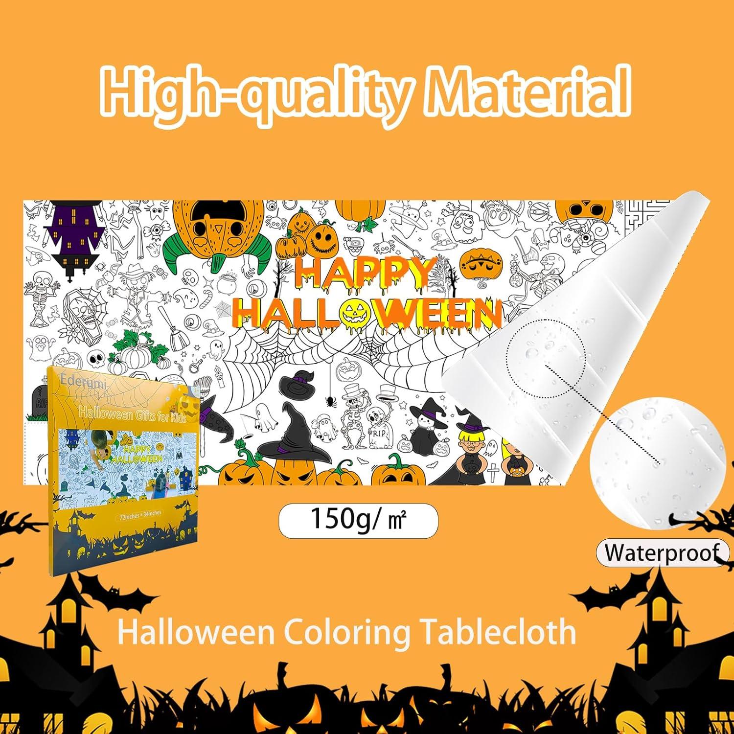 Mantel para Colorear Halloween Ederumi 182.88x86.36 cm