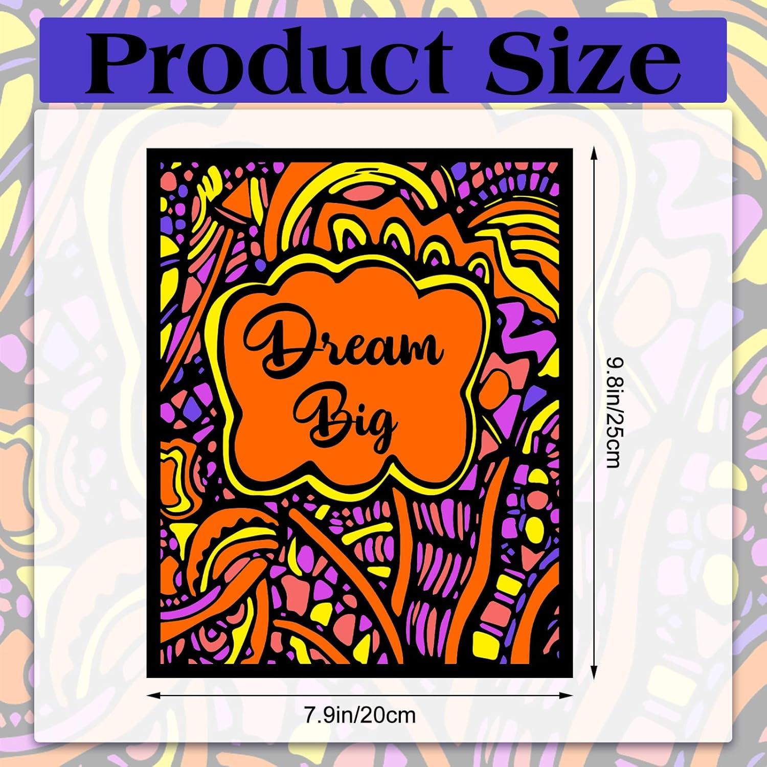 Pósters de Coloración de Terciopelo Yeaqee 36 Pcs 20x25 cm