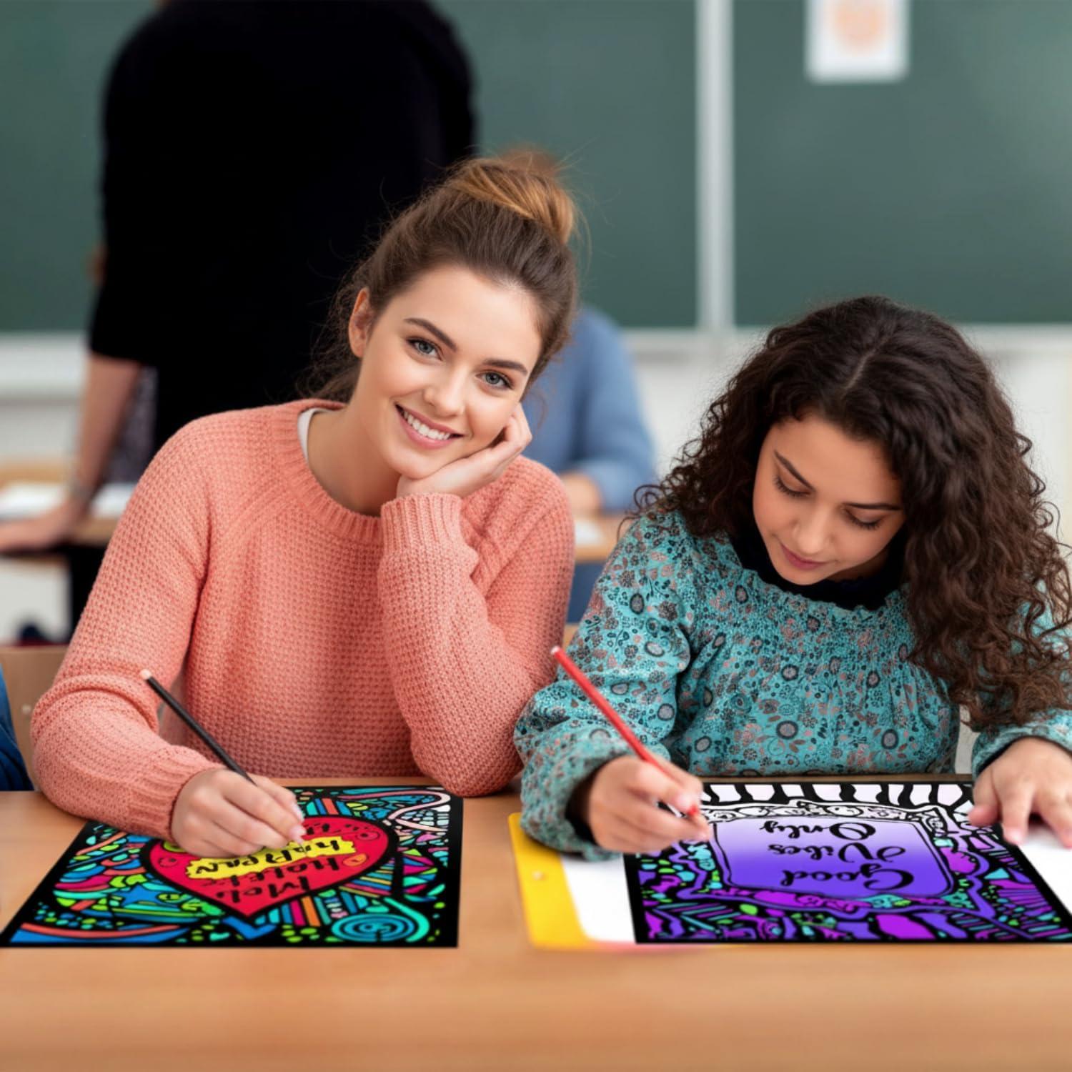 Pósters de Coloración de Terciopelo Yeaqee 36 Pcs 20x25 cm