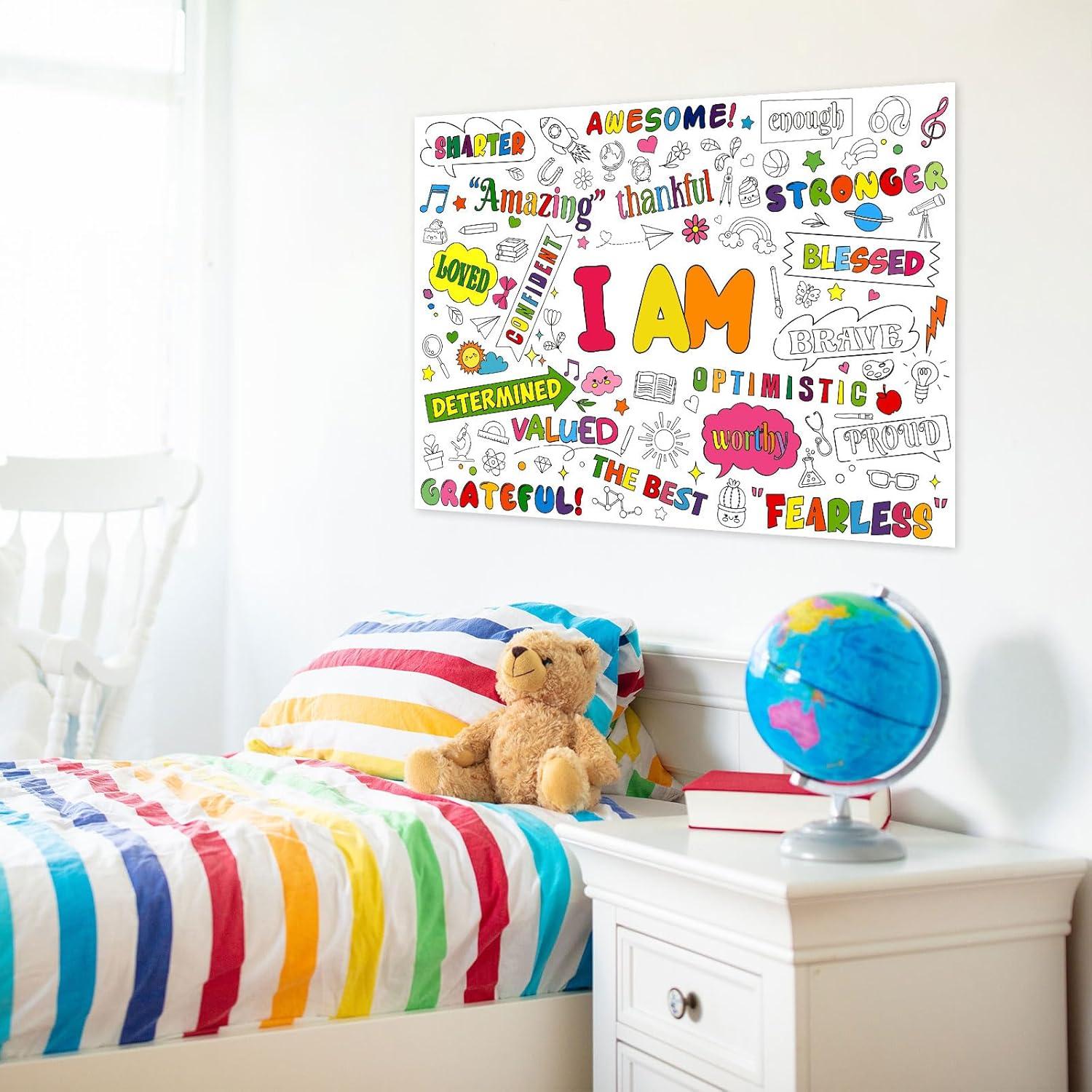 Póster de Colorear Jumbo Afirmaciones Positivas SiliFine 110x80cm