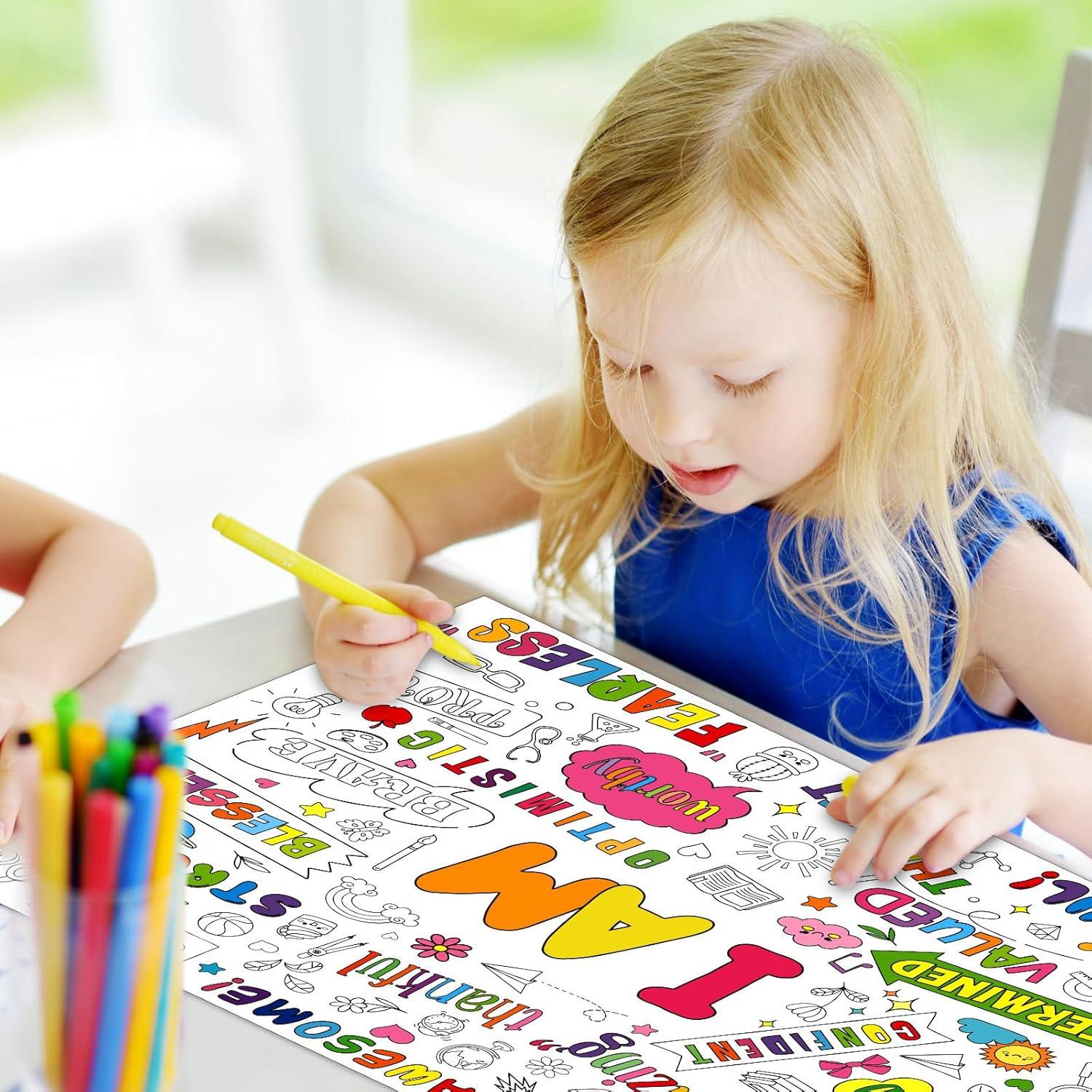 Póster de Colorear Jumbo Afirmaciones Positivas SiliFine 110x80cm