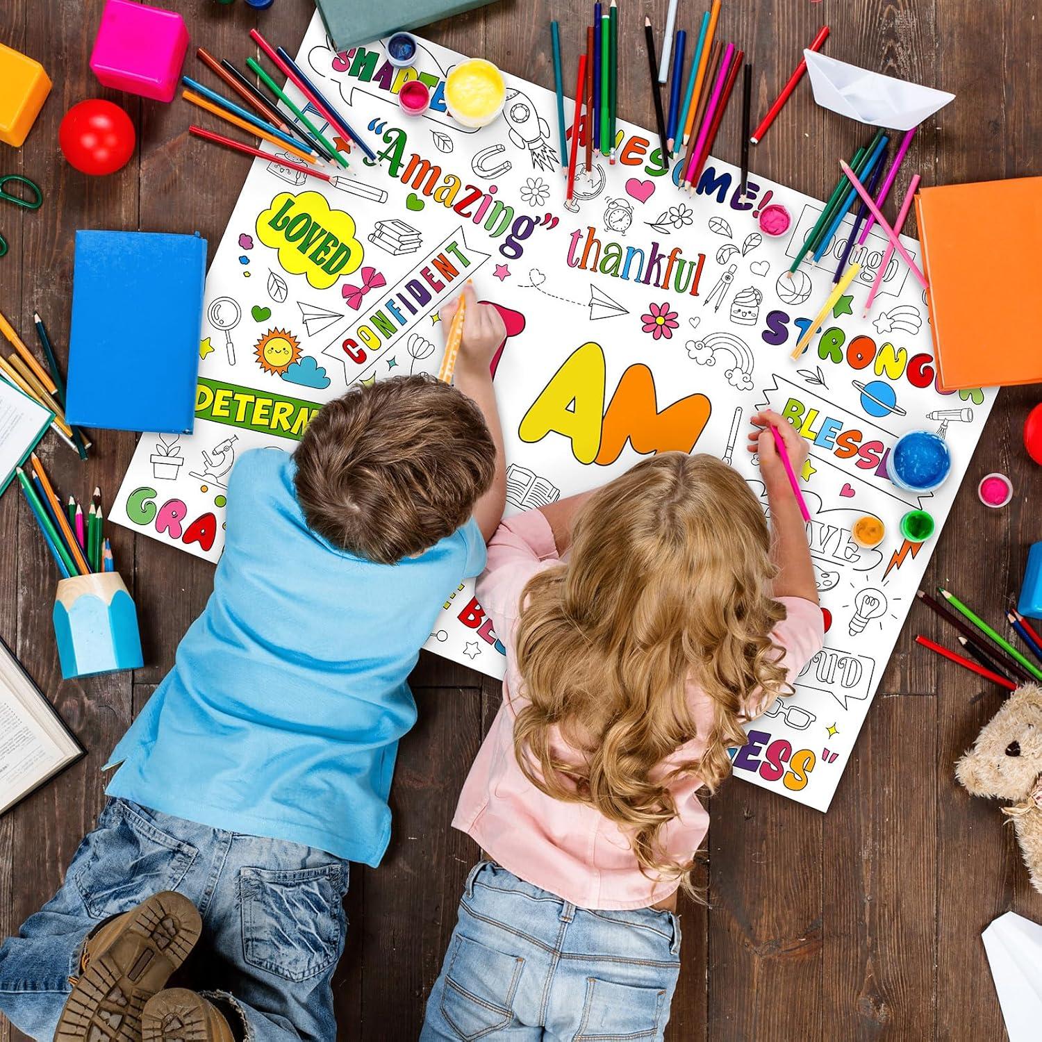 Póster de Colorear Jumbo Afirmaciones Positivas SiliFine 110x80cm