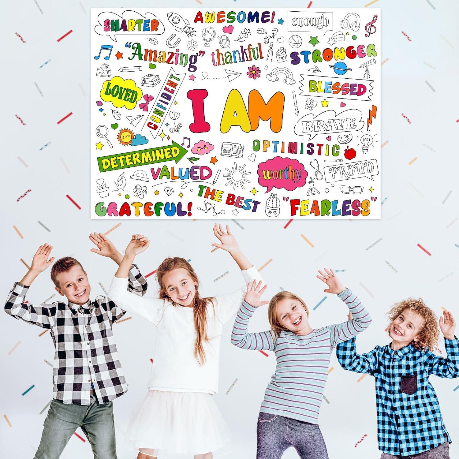 Póster de Colorear Jumbo Afirmaciones Positivas SiliFine 110x80cm