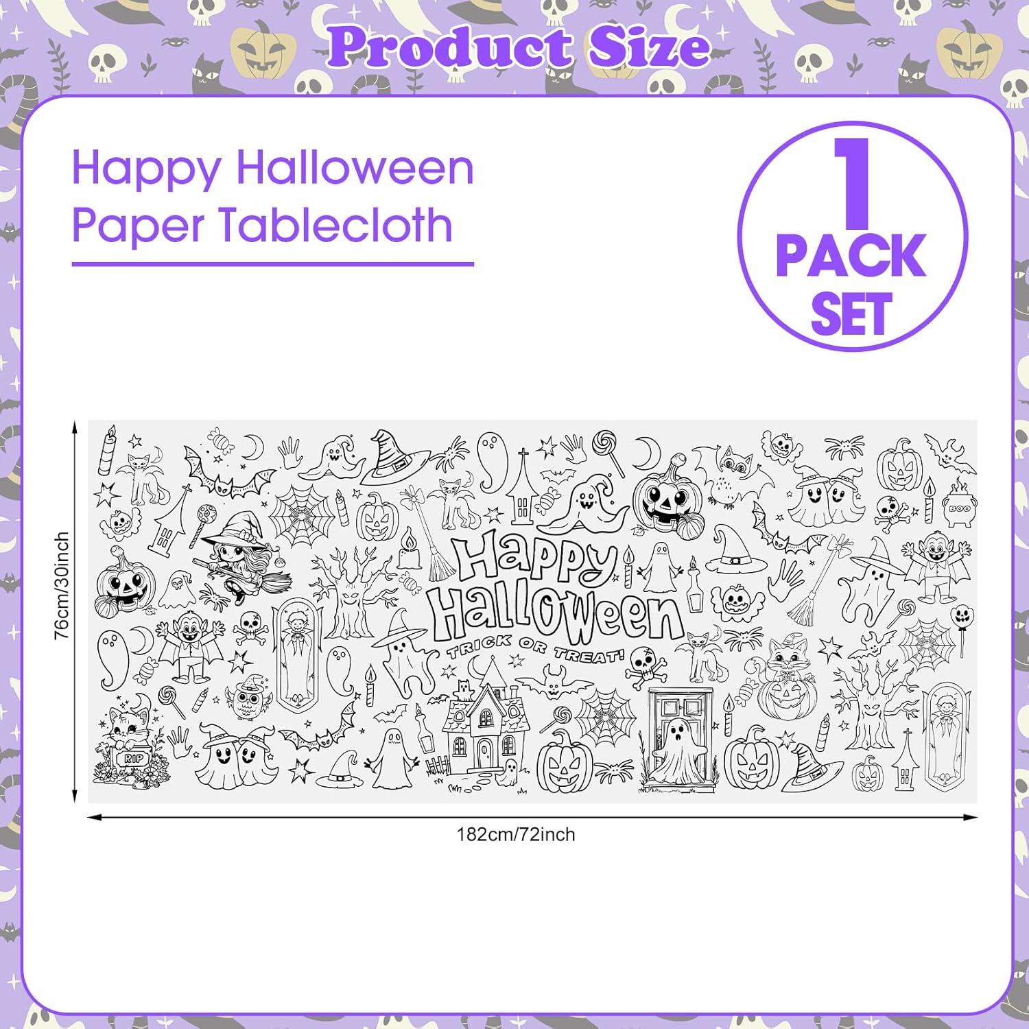 Póster Gigante para Colorear Halloween PERFQU 183x76 cm