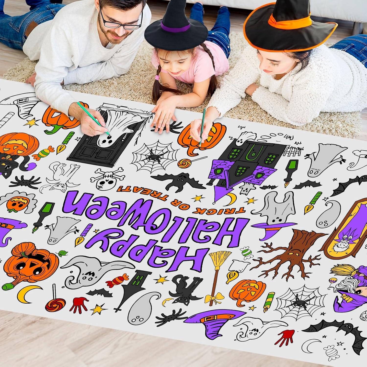 Póster Gigante para Colorear Halloween PERFQU 183x76 cm