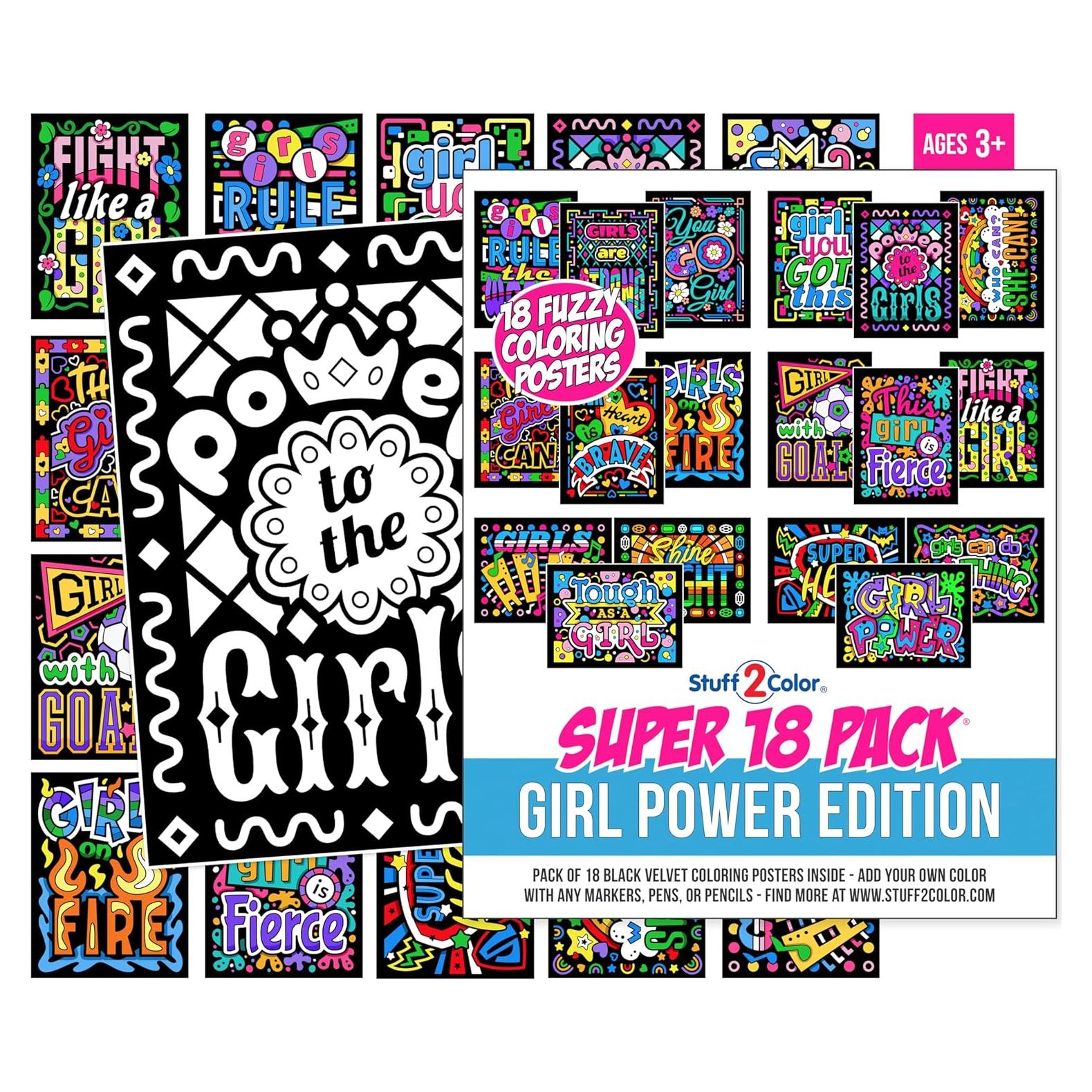 Pack de 18 Pósters de Colorear Terciopelo Difuso - Stuff2Color