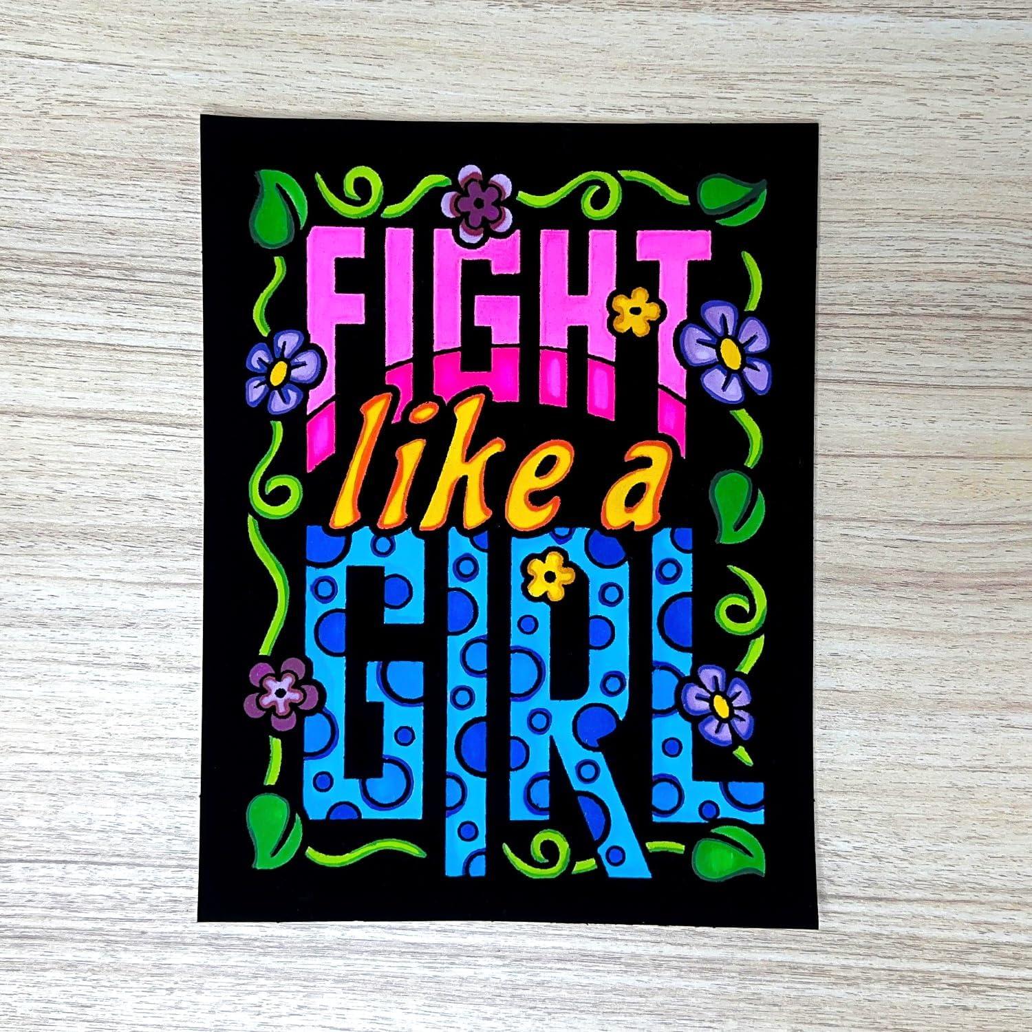 Pack de 18 Pósters de Colorear Terciopelo Difuso - Stuff2Color