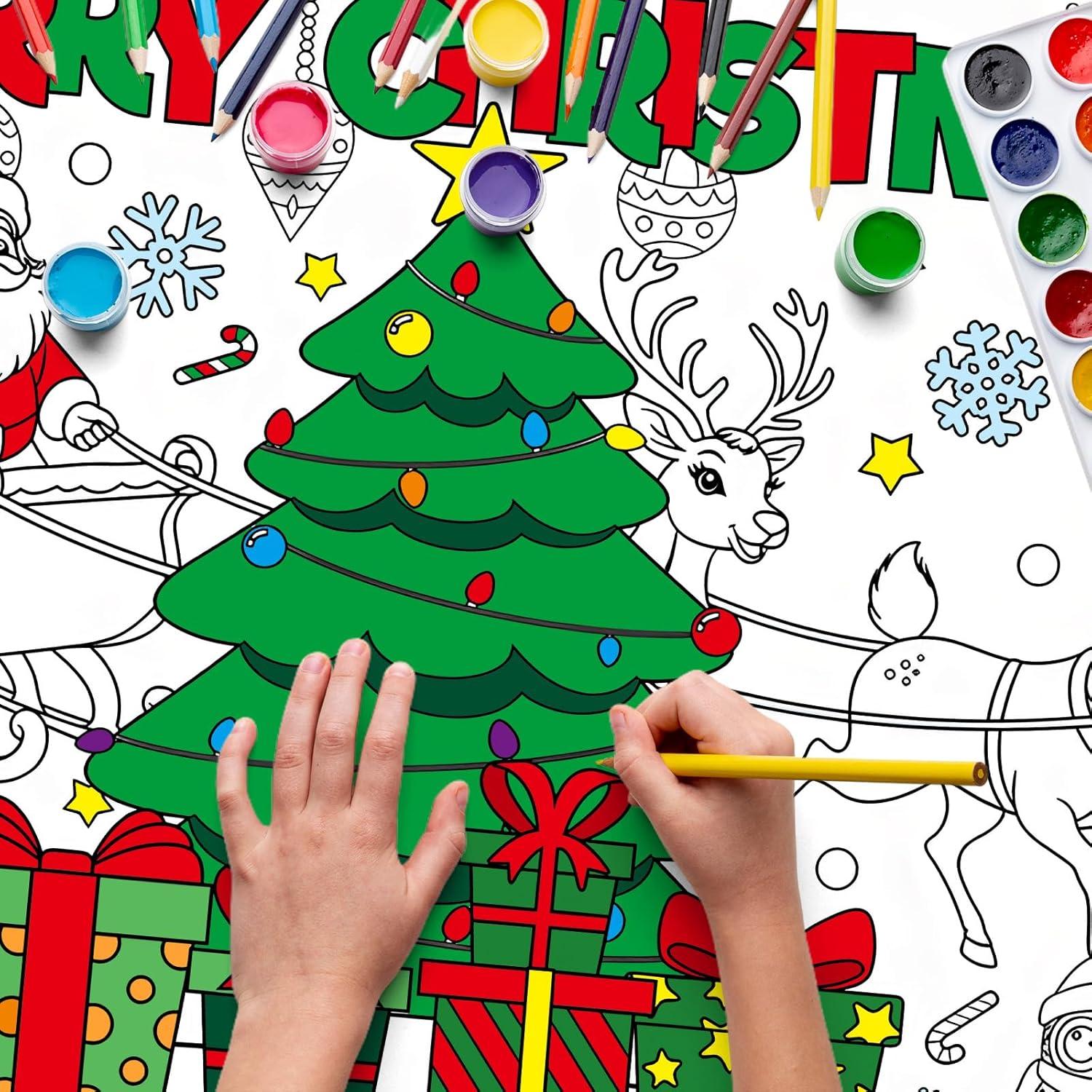 Mantel para Colorear Navidad Gistome 129.5 x 76.2 cm DIY