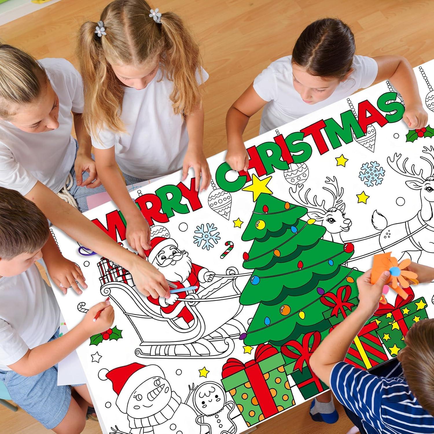 Mantel para Colorear Navidad Gistome 129.5 x 76.2 cm DIY