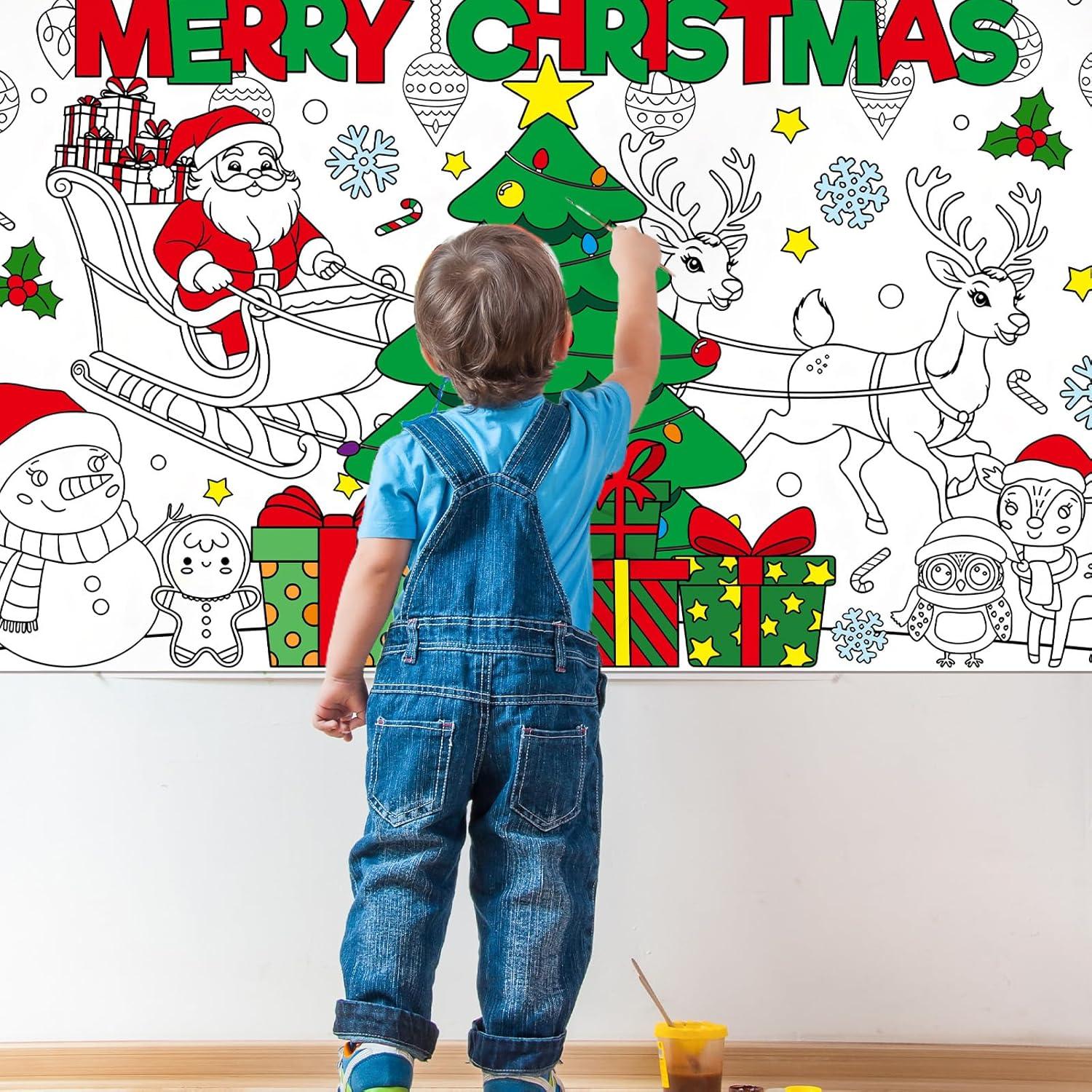 Mantel para Colorear Navidad Gistome 129.5 x 76.2 cm DIY