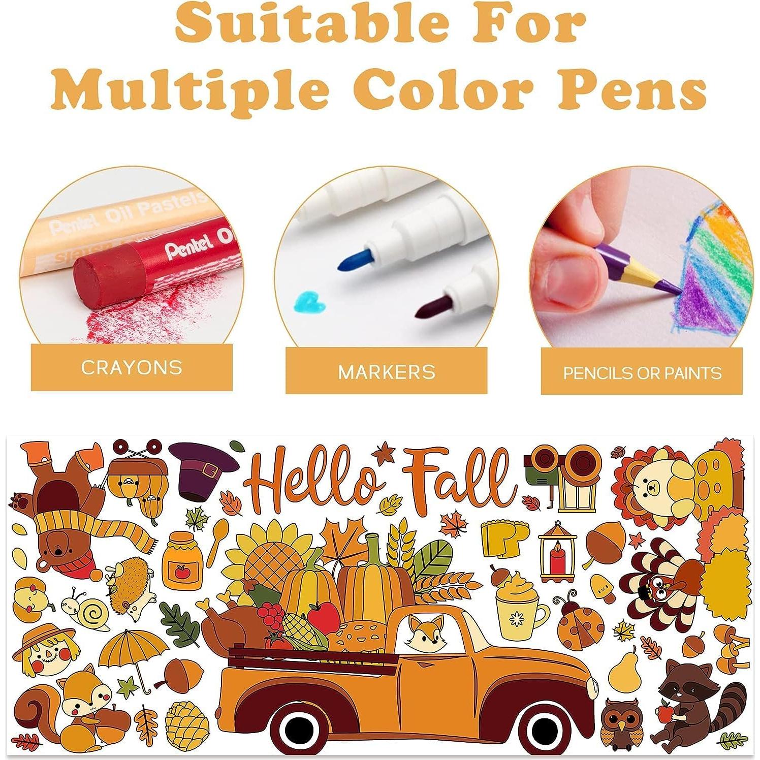 Póster Gigante para Colorear Haooryx Otoño 140x60 cm